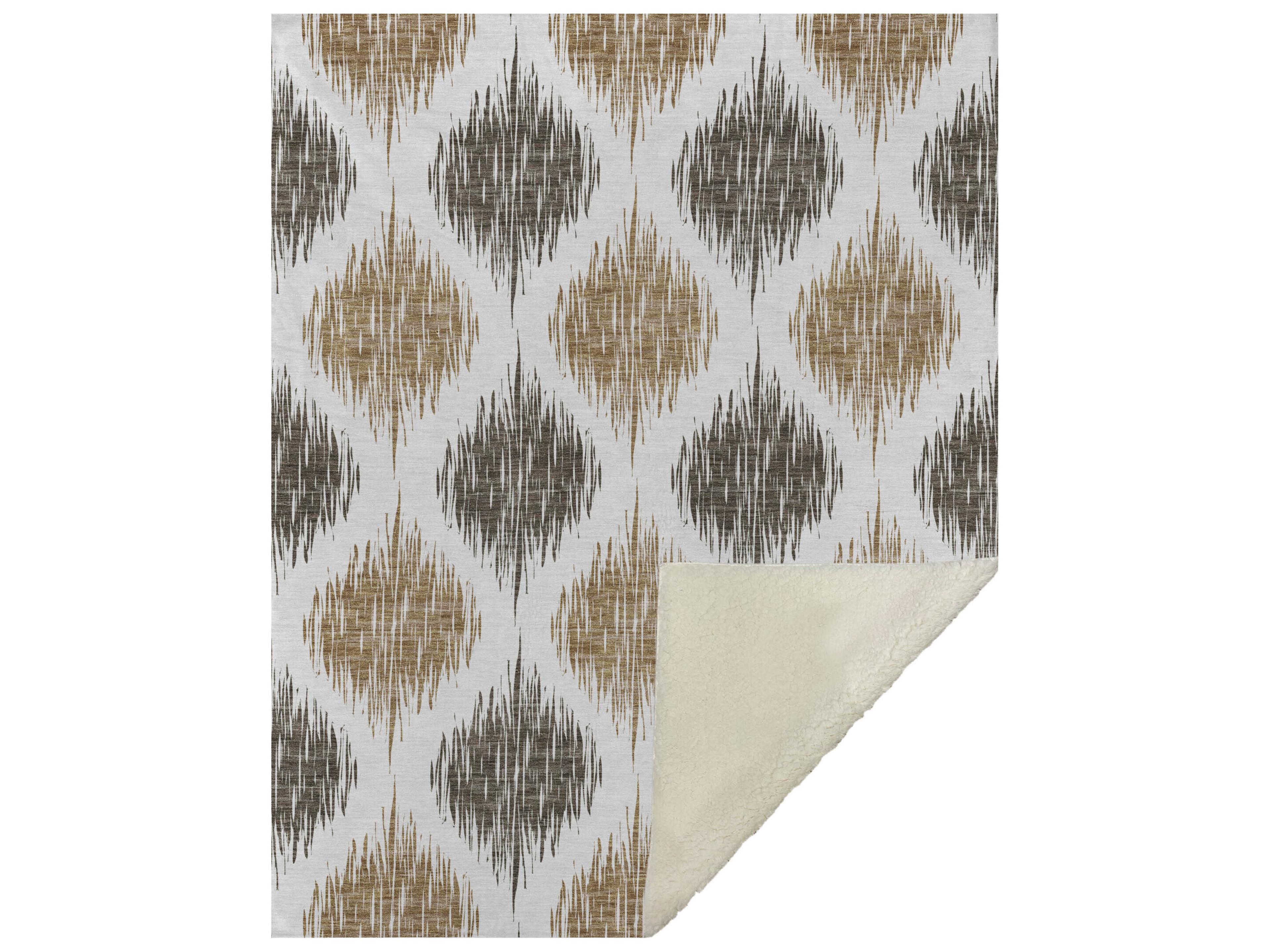 Dalyn Sherpa Brown Polyester Throw