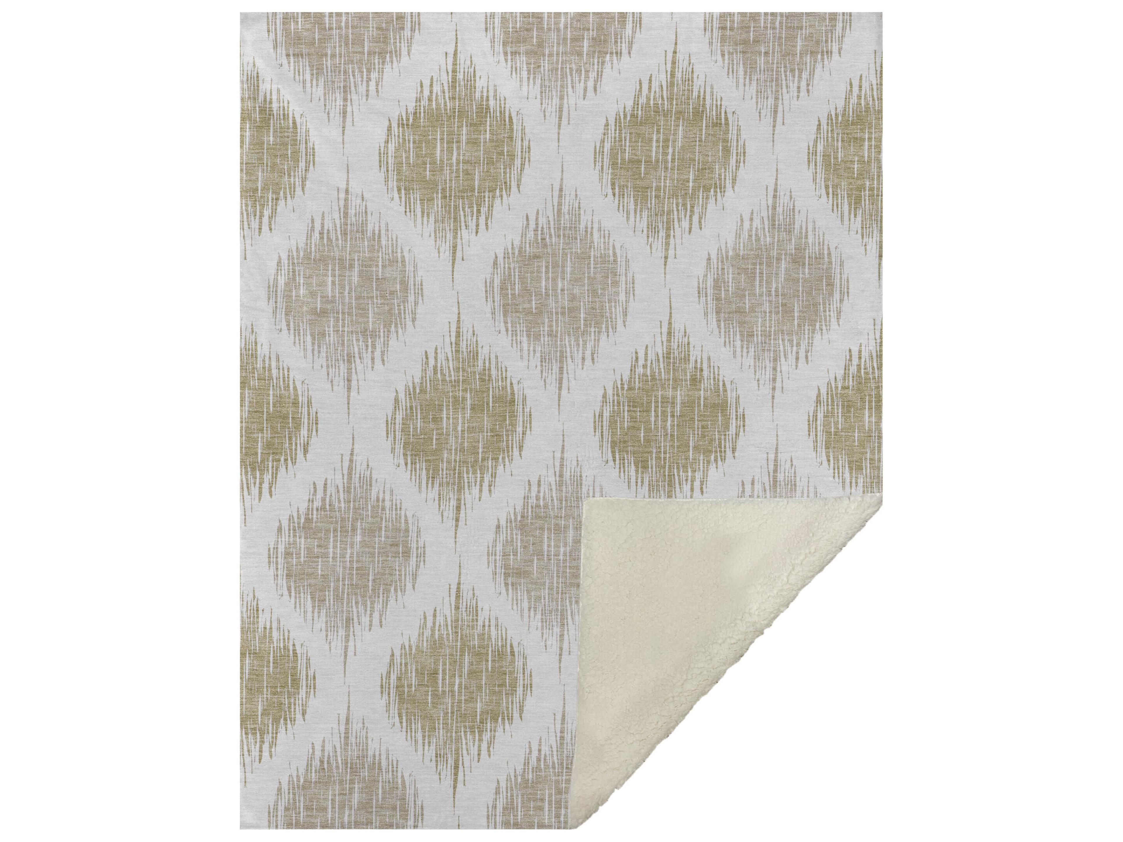 Dalyn Sherpa Gold Polyester Throw