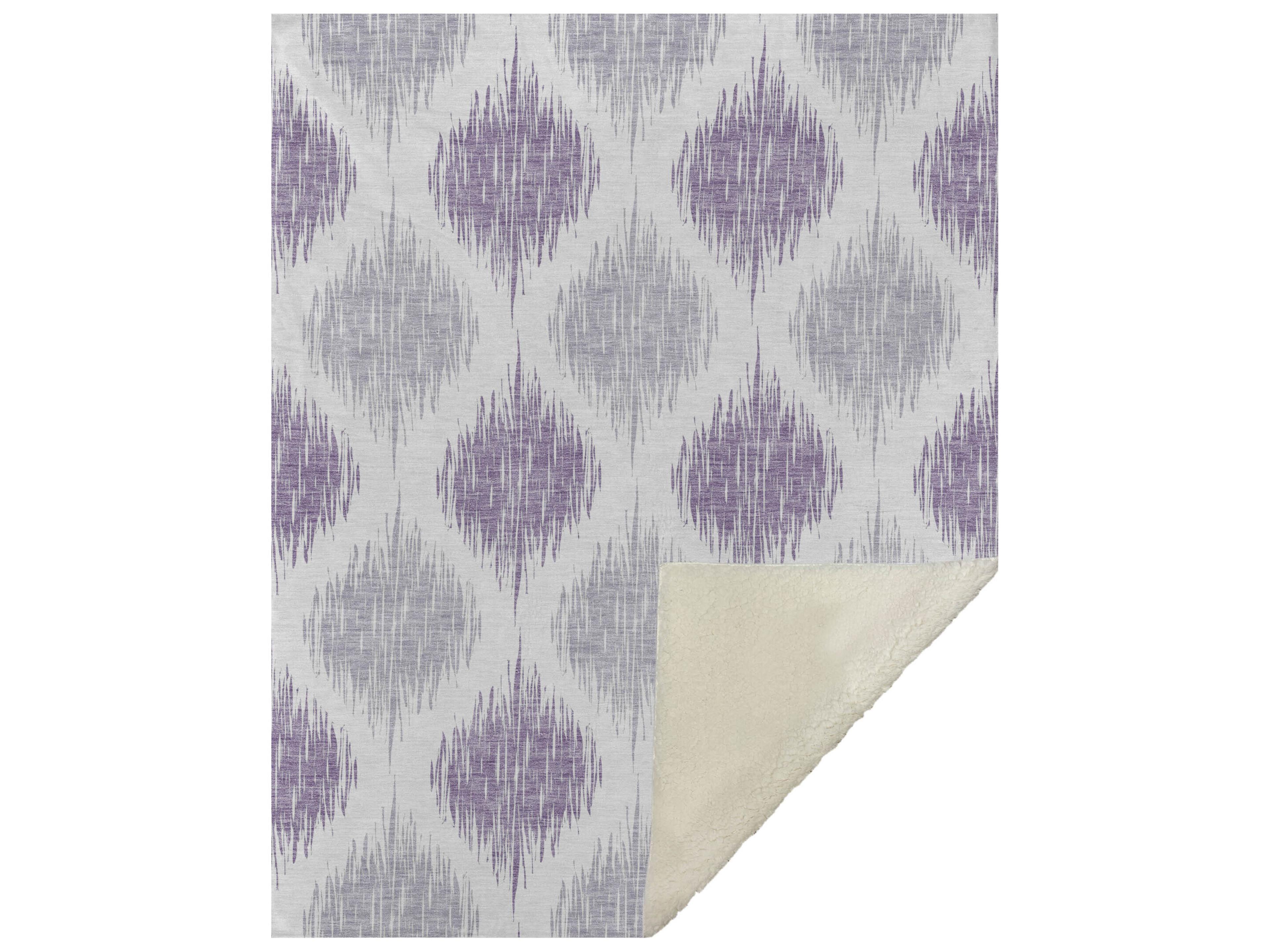 Dalyn Sherpa Purple Polyester Throw