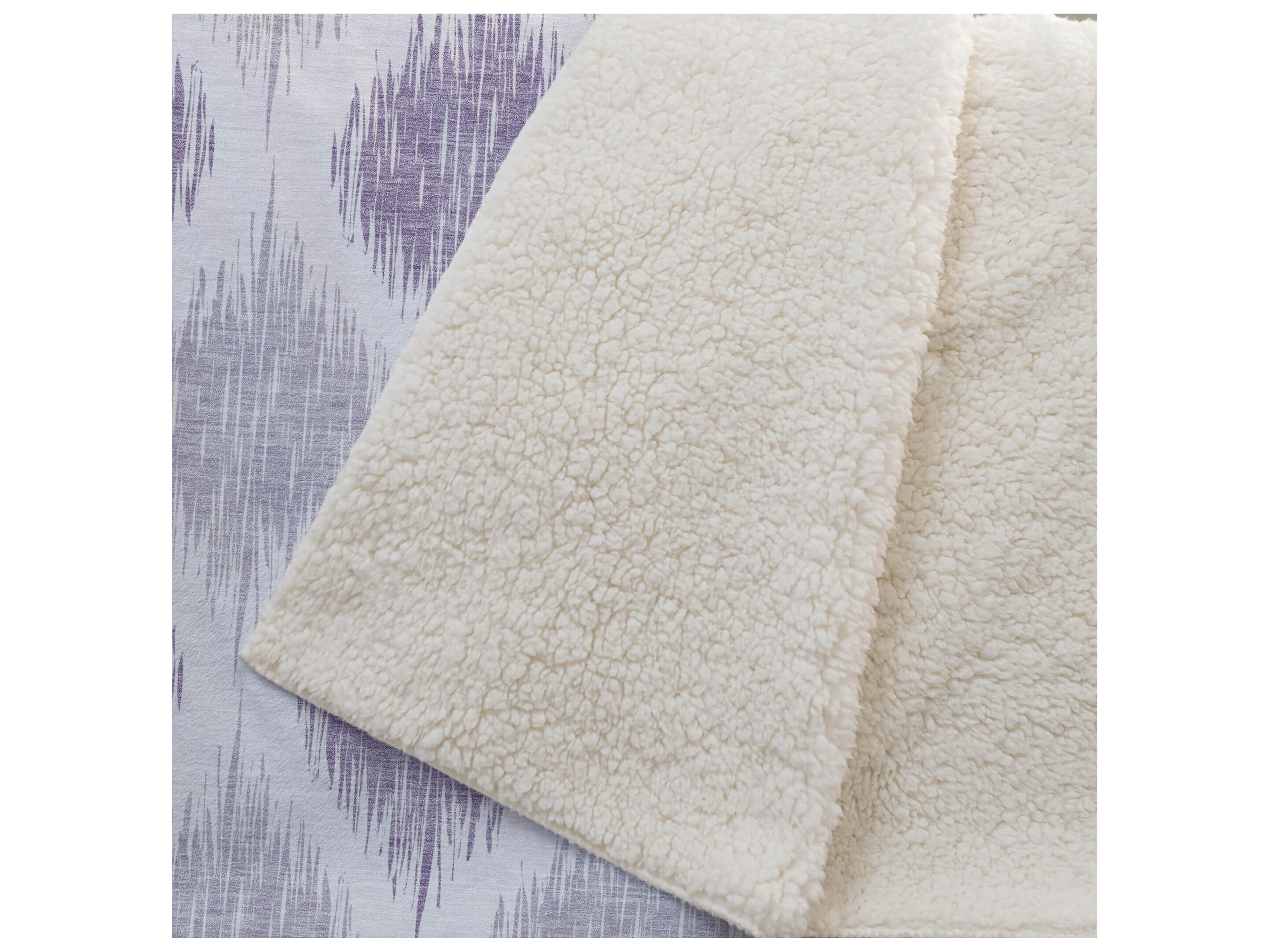 Dalyn Sherpa Purple Polyester Throw