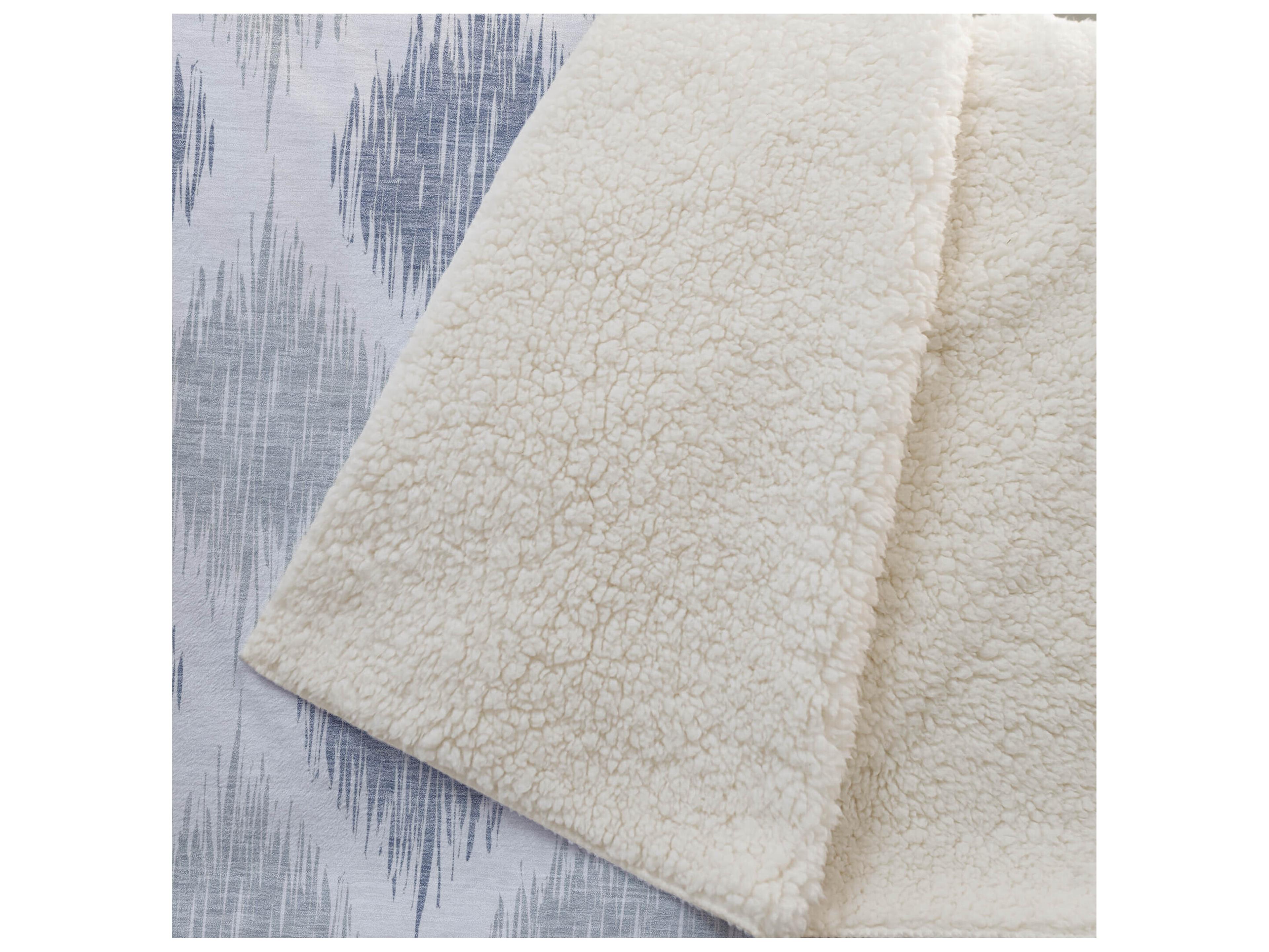 Dalyn Sherpa Blue Polyester Throw