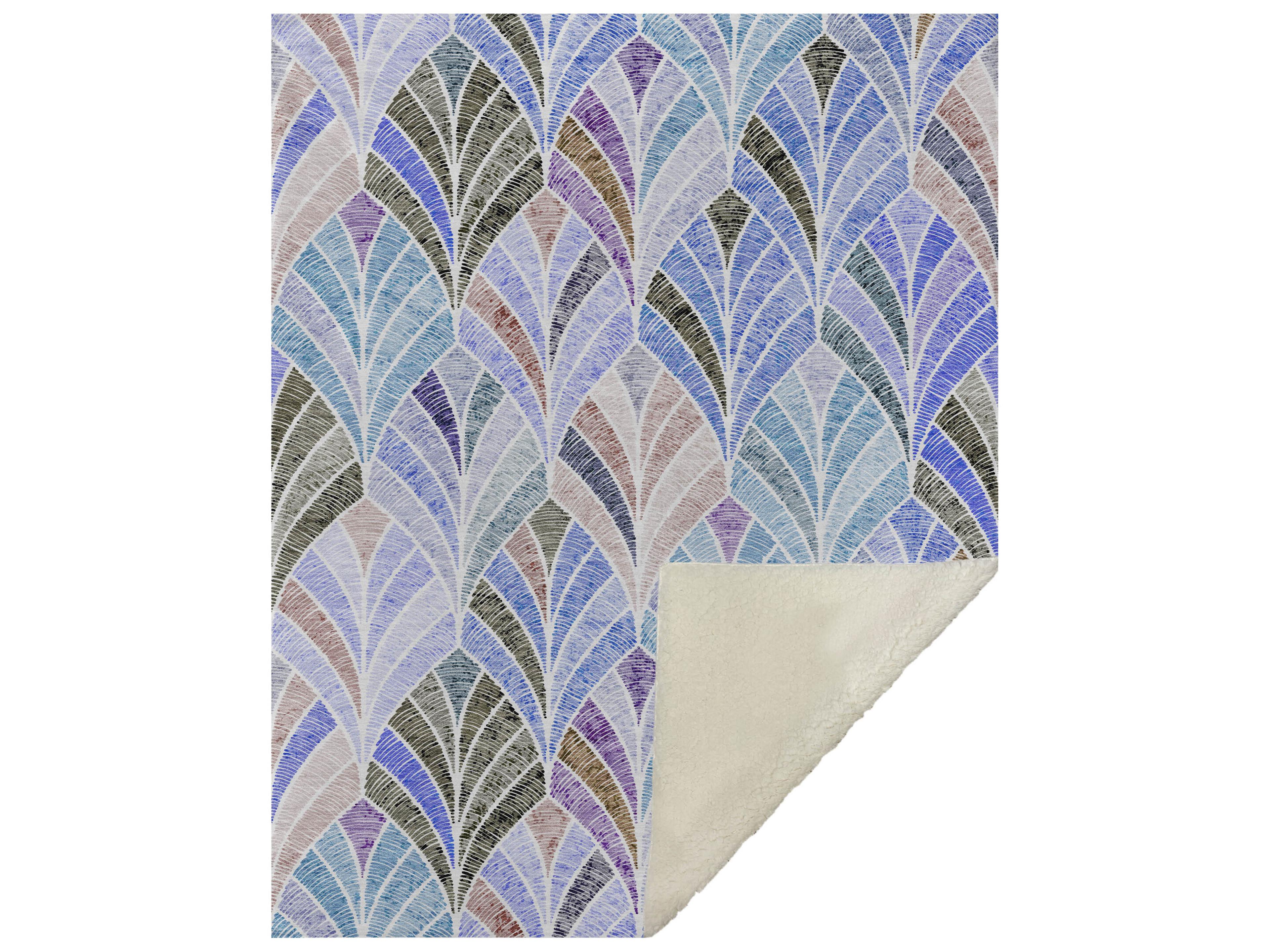 Sherpa Blue Polyester Throw