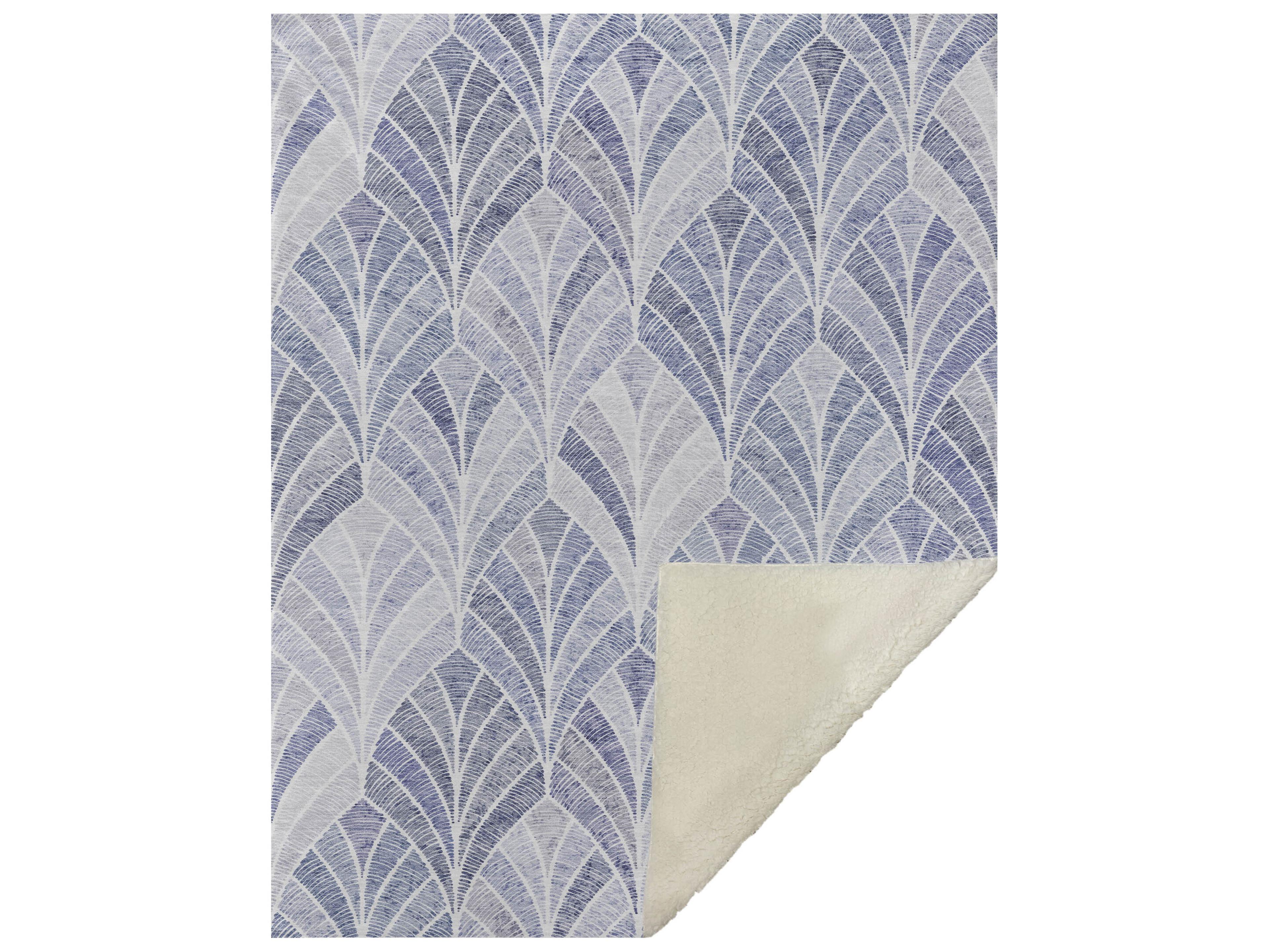 Sherpa Blue Polyester Throw