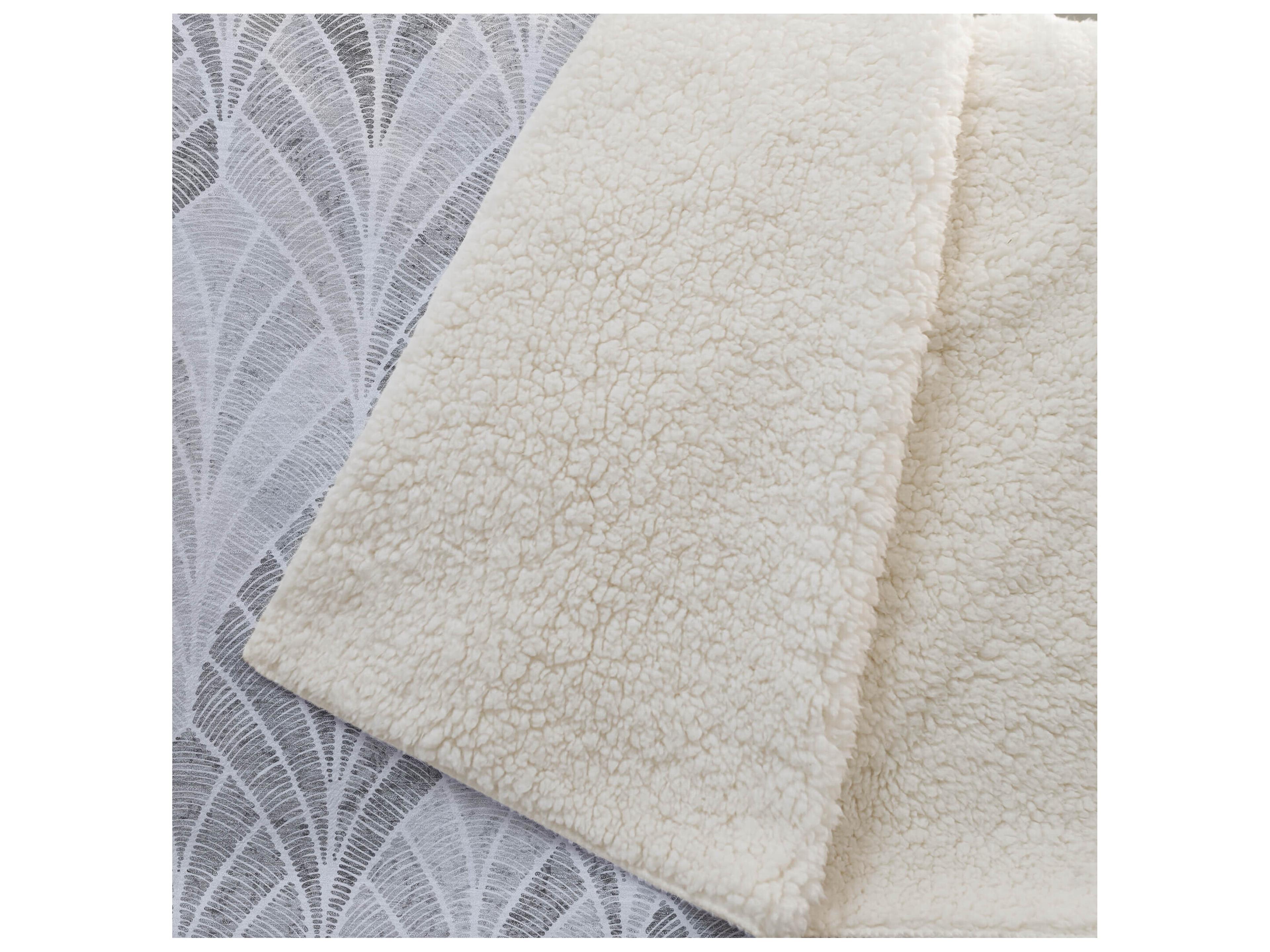 Dalyn Sherpa Gray Polyester Throw