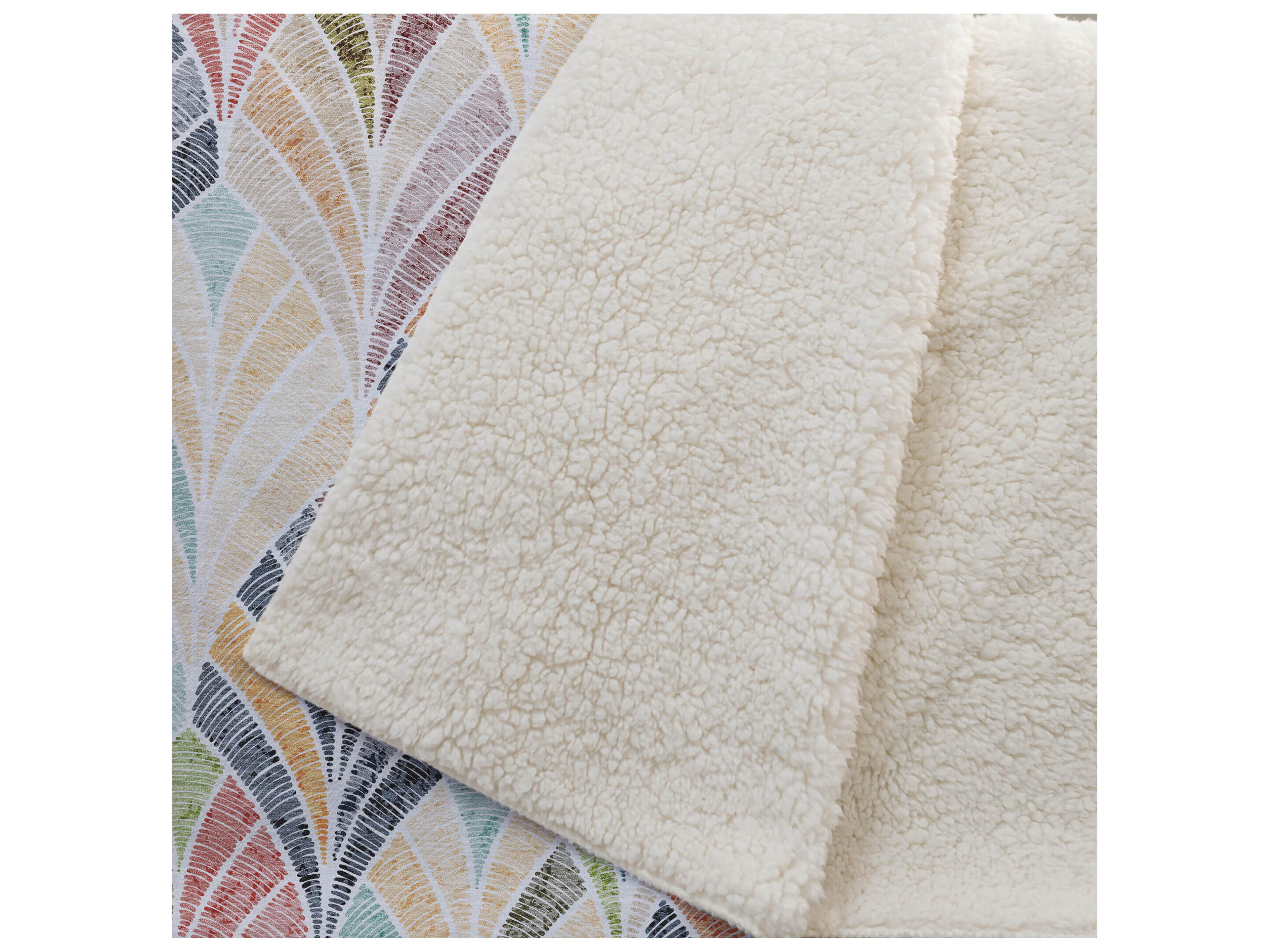 Dalyn Sherpa Orange Polyester Throw