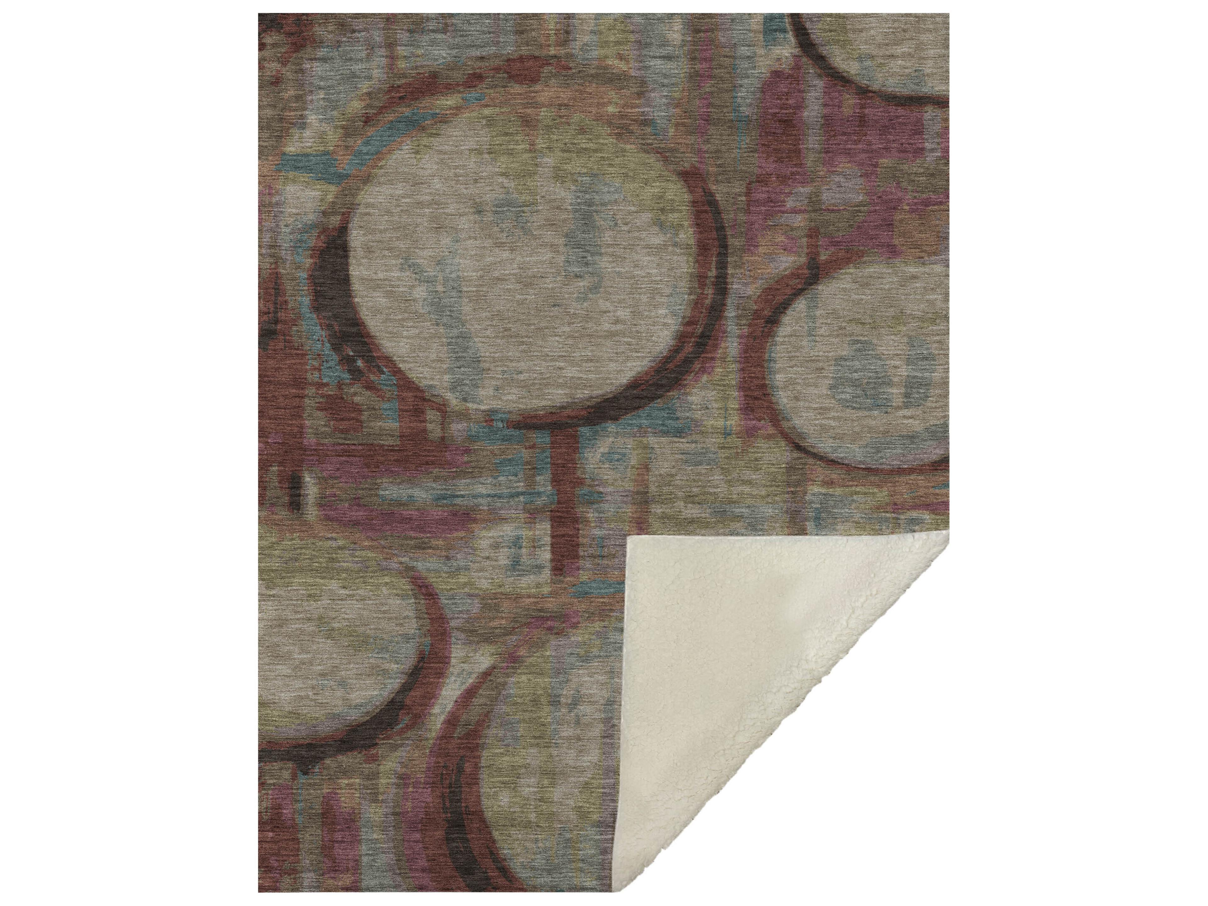 Dalyn Sherpa Brown Polyester Throw