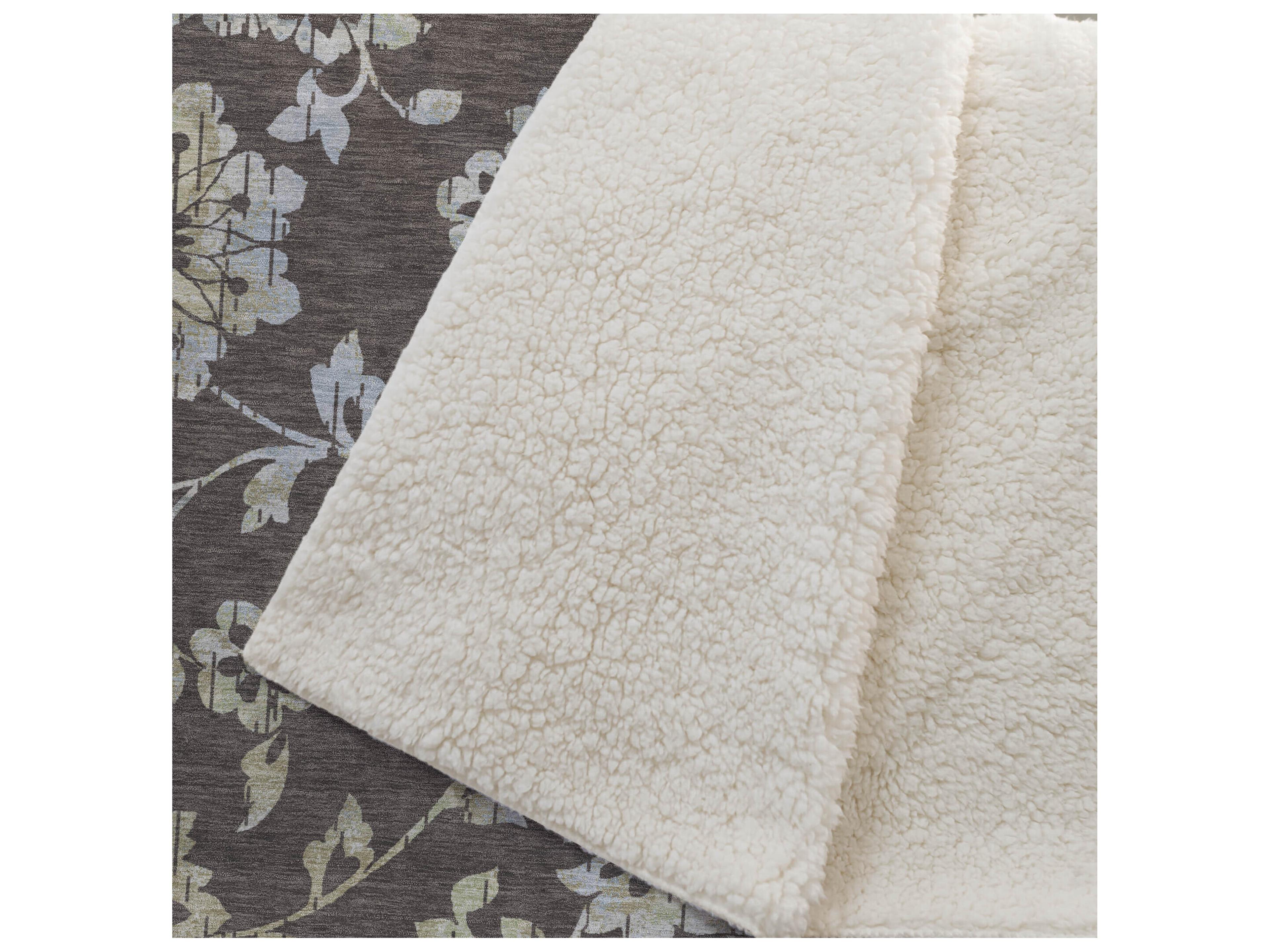 Dalyn Sherpa Brown Polyester Throw