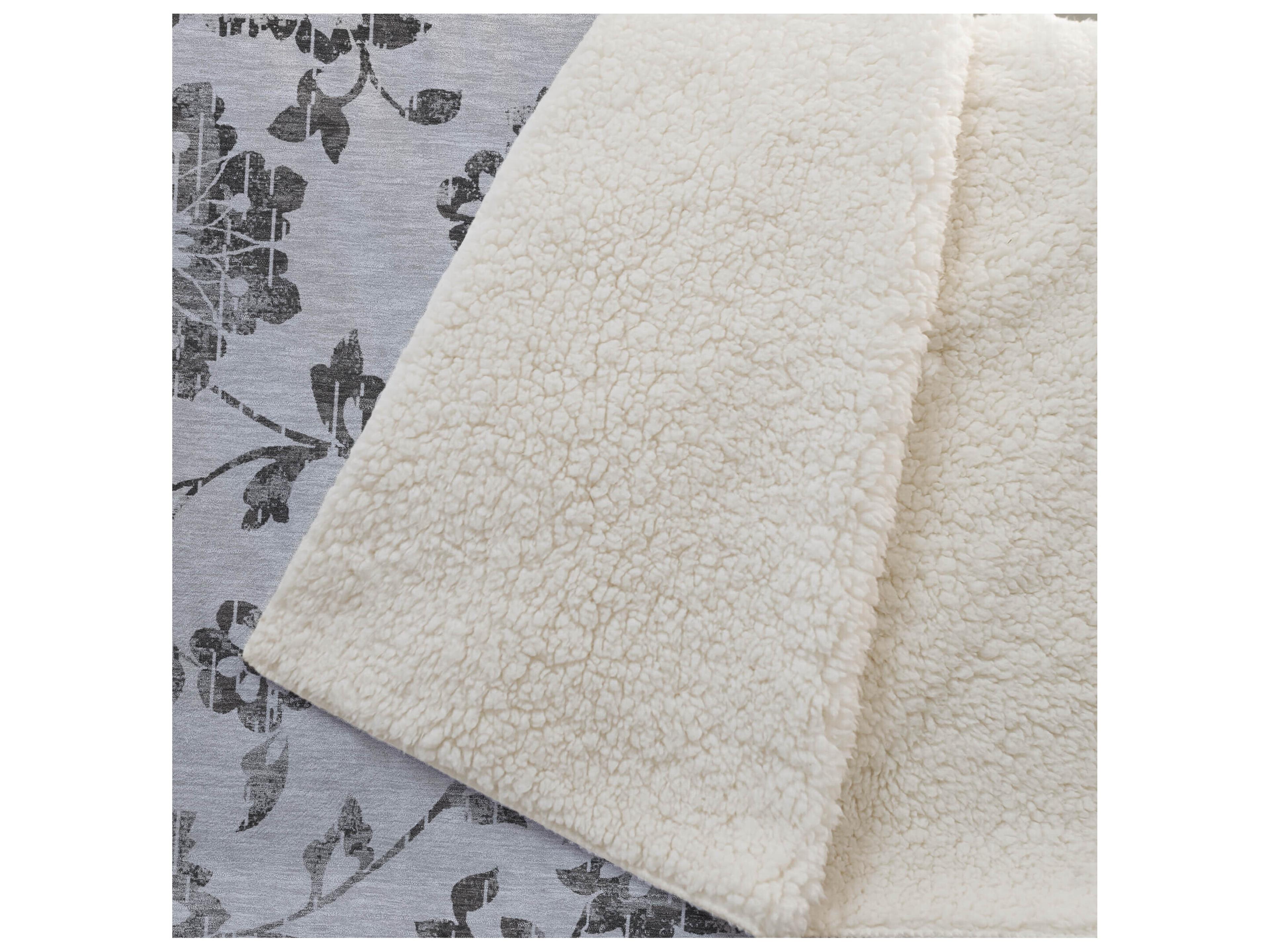 Dalyn Sherpa Gray Polyester Throw