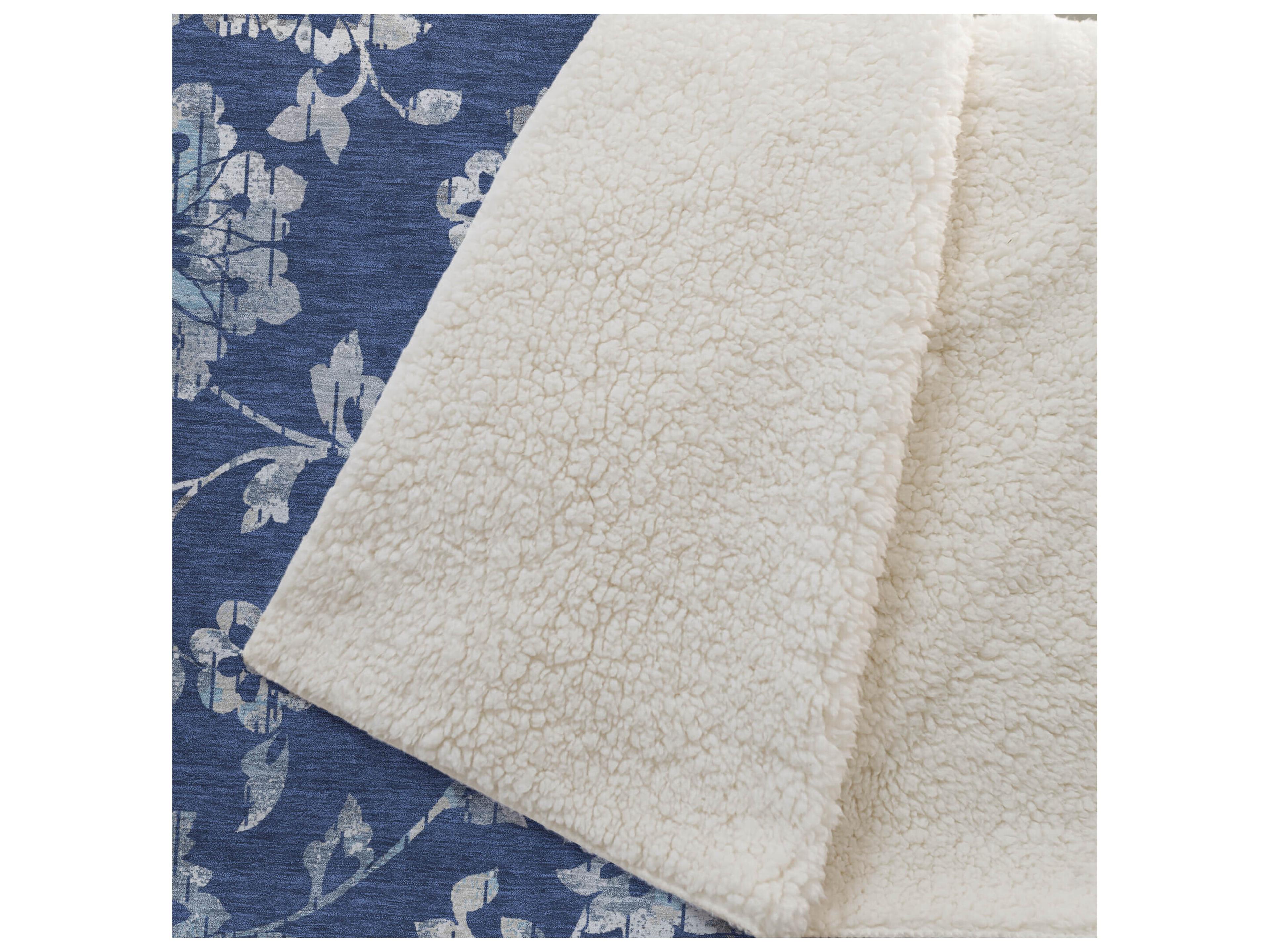 Dalyn Sherpa Blue Polyester Throw