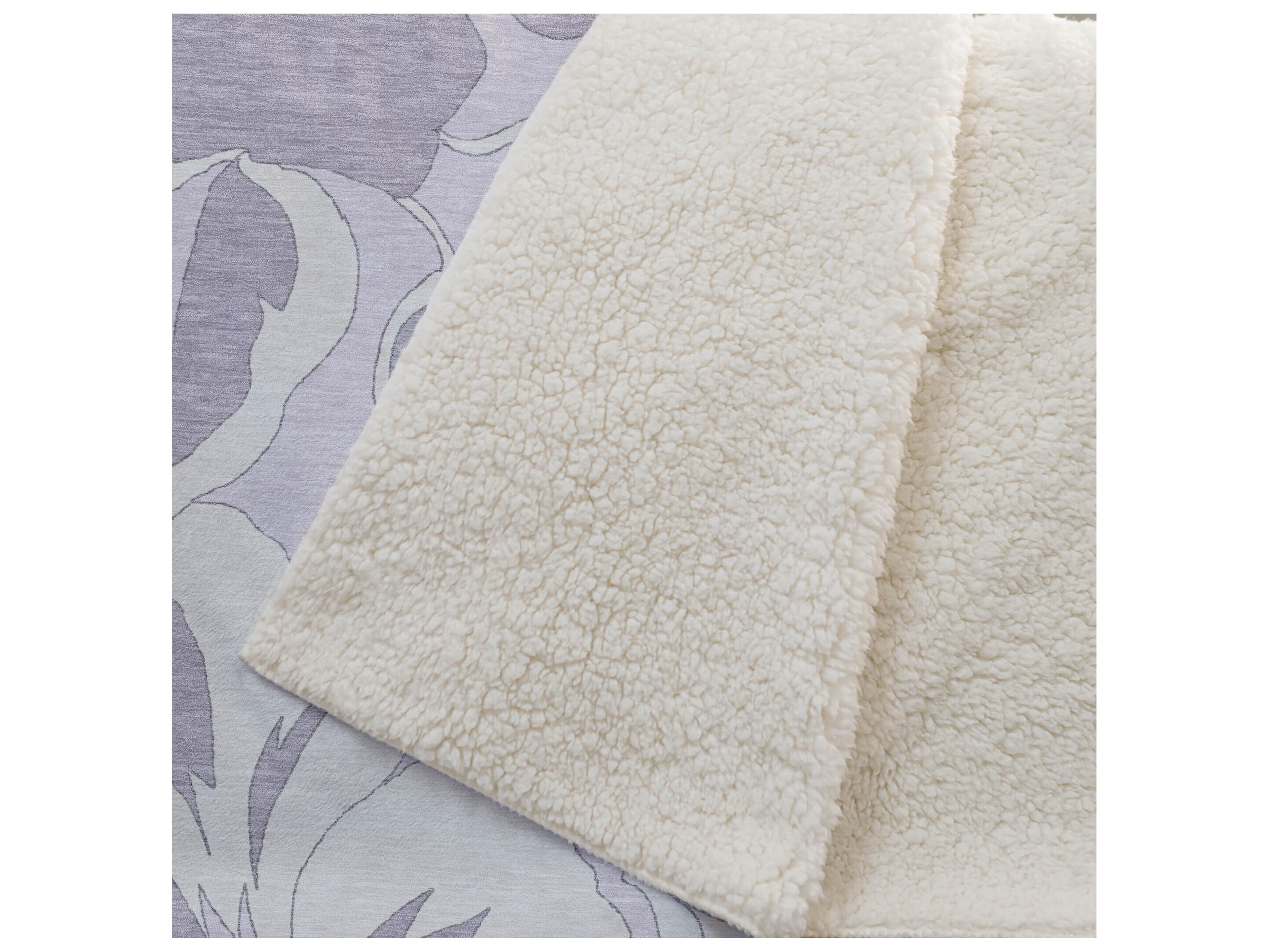 Dalyn Sherpa Purple Polyester Throw