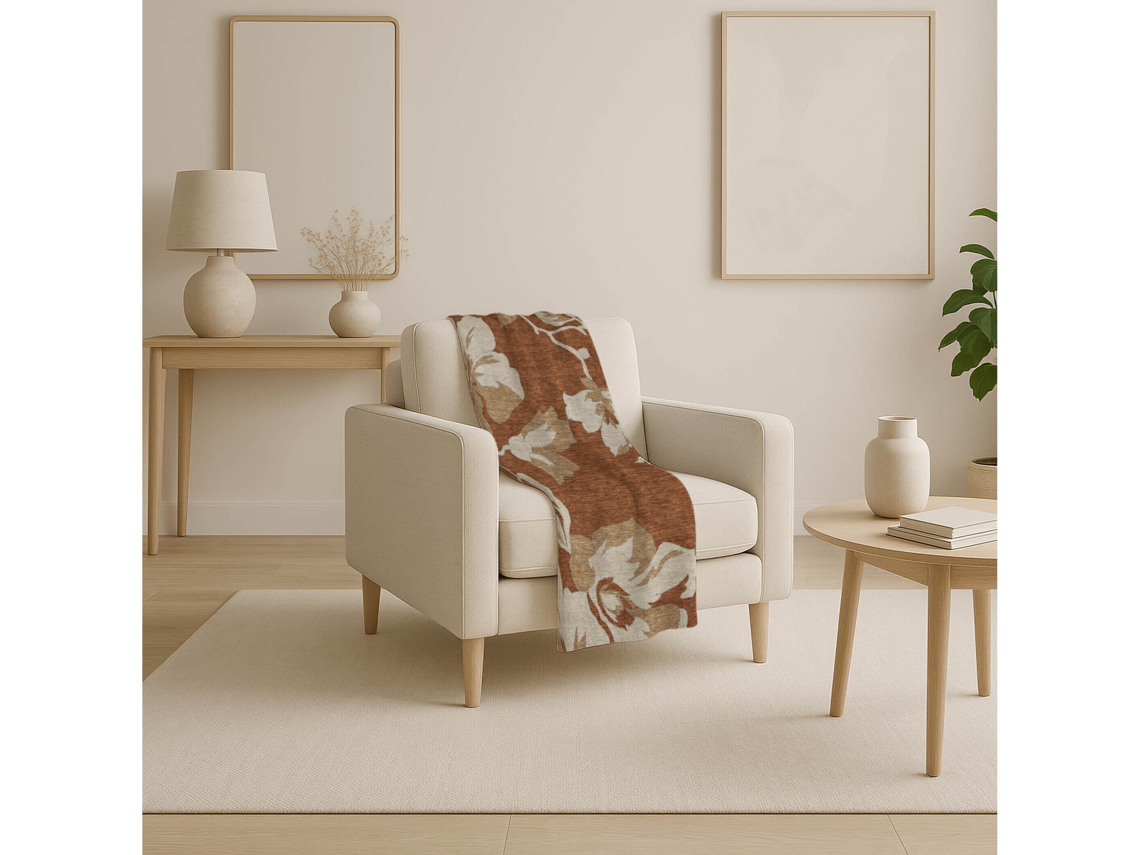 Dalyn Sherpa Orange Polyester Throw