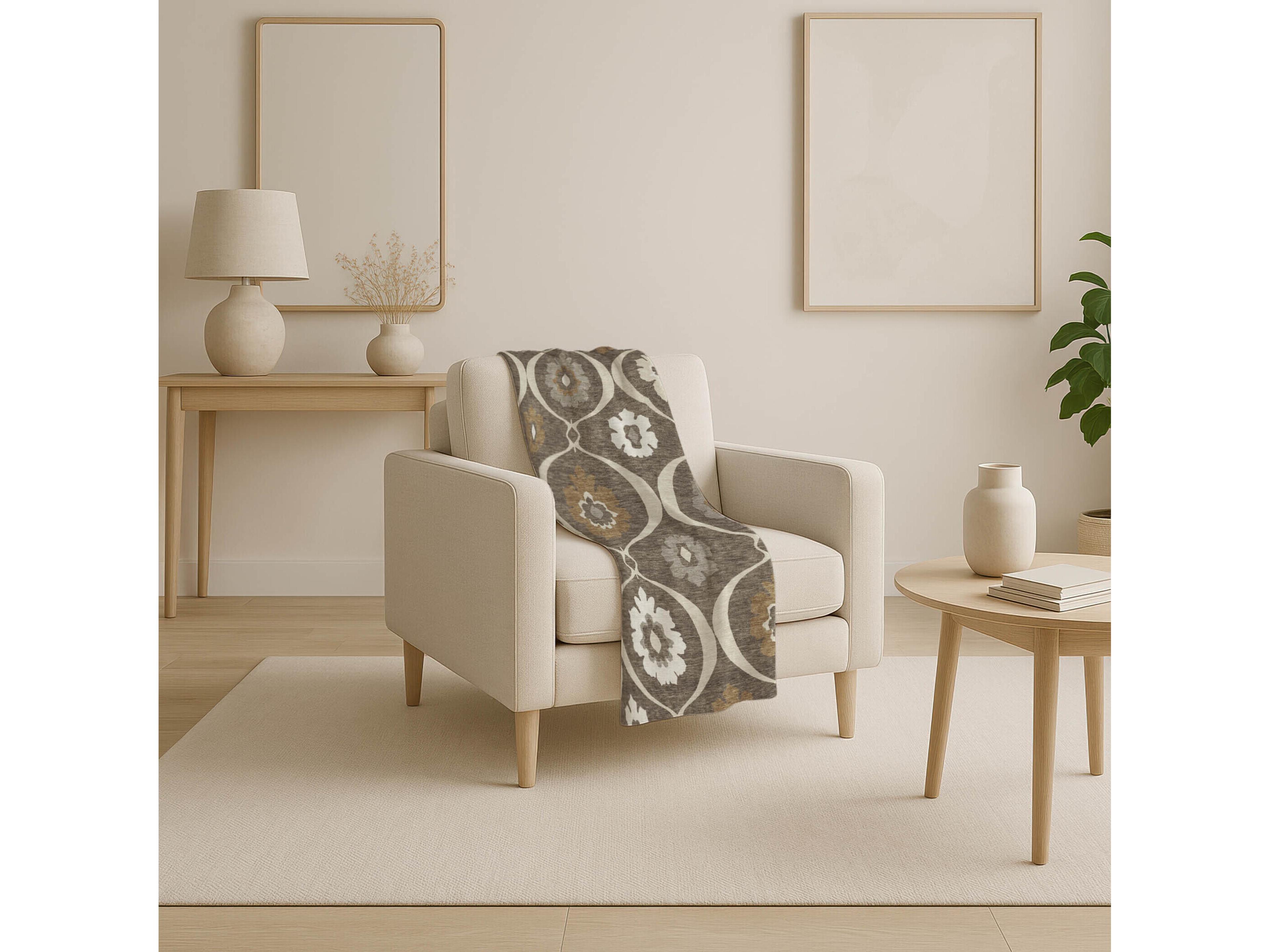 Dalyn Sherpa Brown Polyester Throw