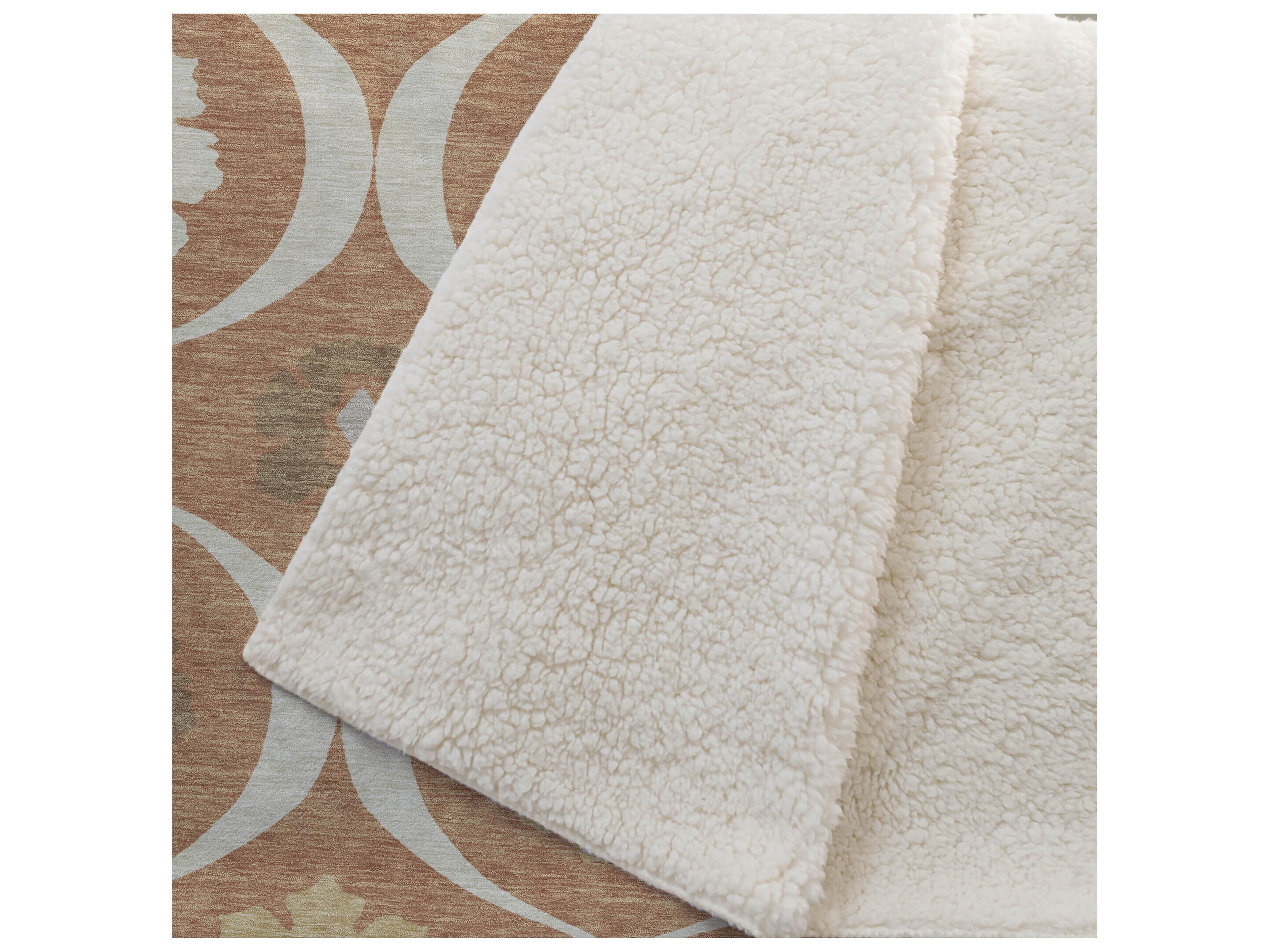 Dalyn Sherpa Orange Polyester Throw