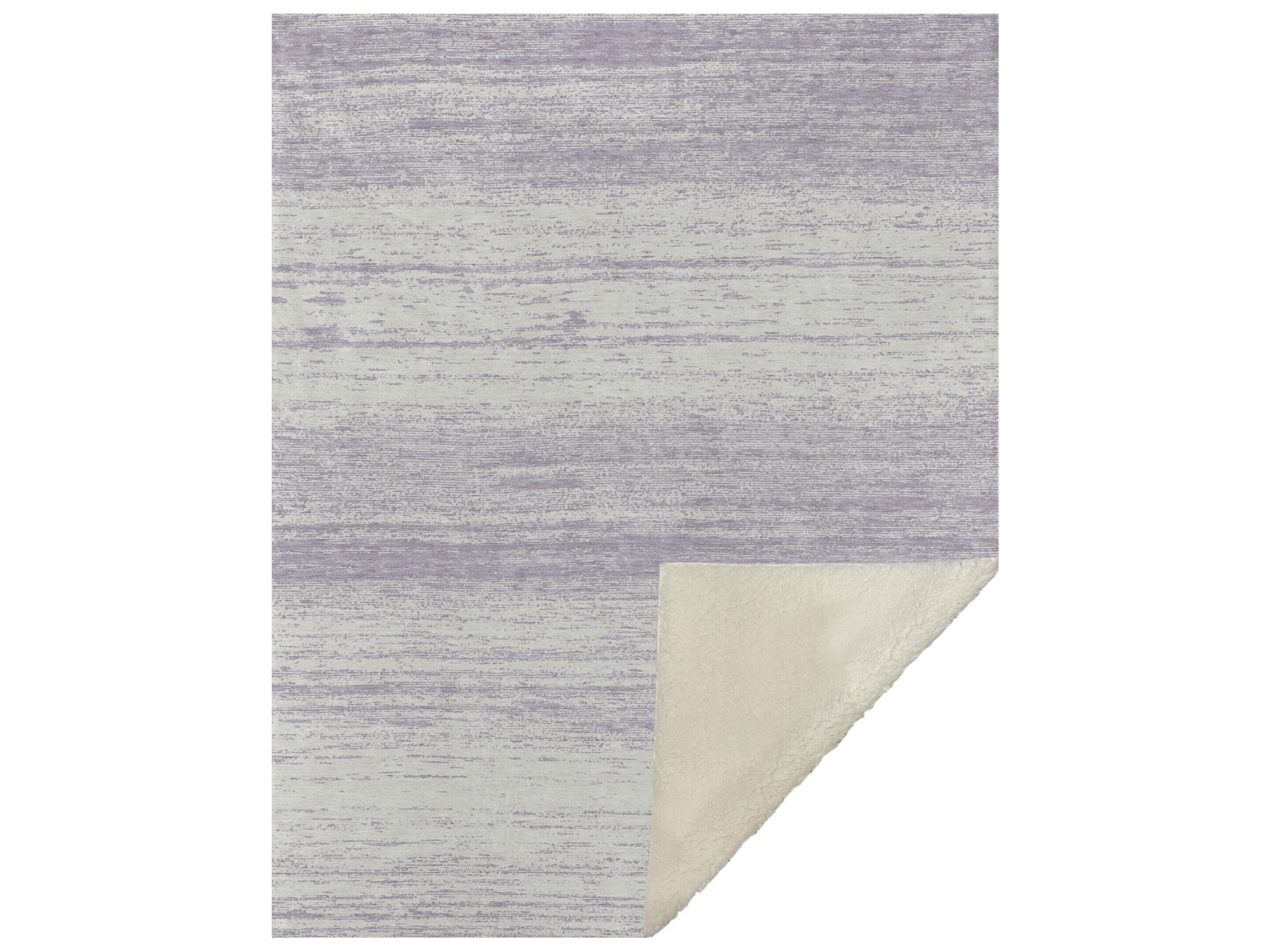 Dalyn Sherpa Purple Polyester Throw