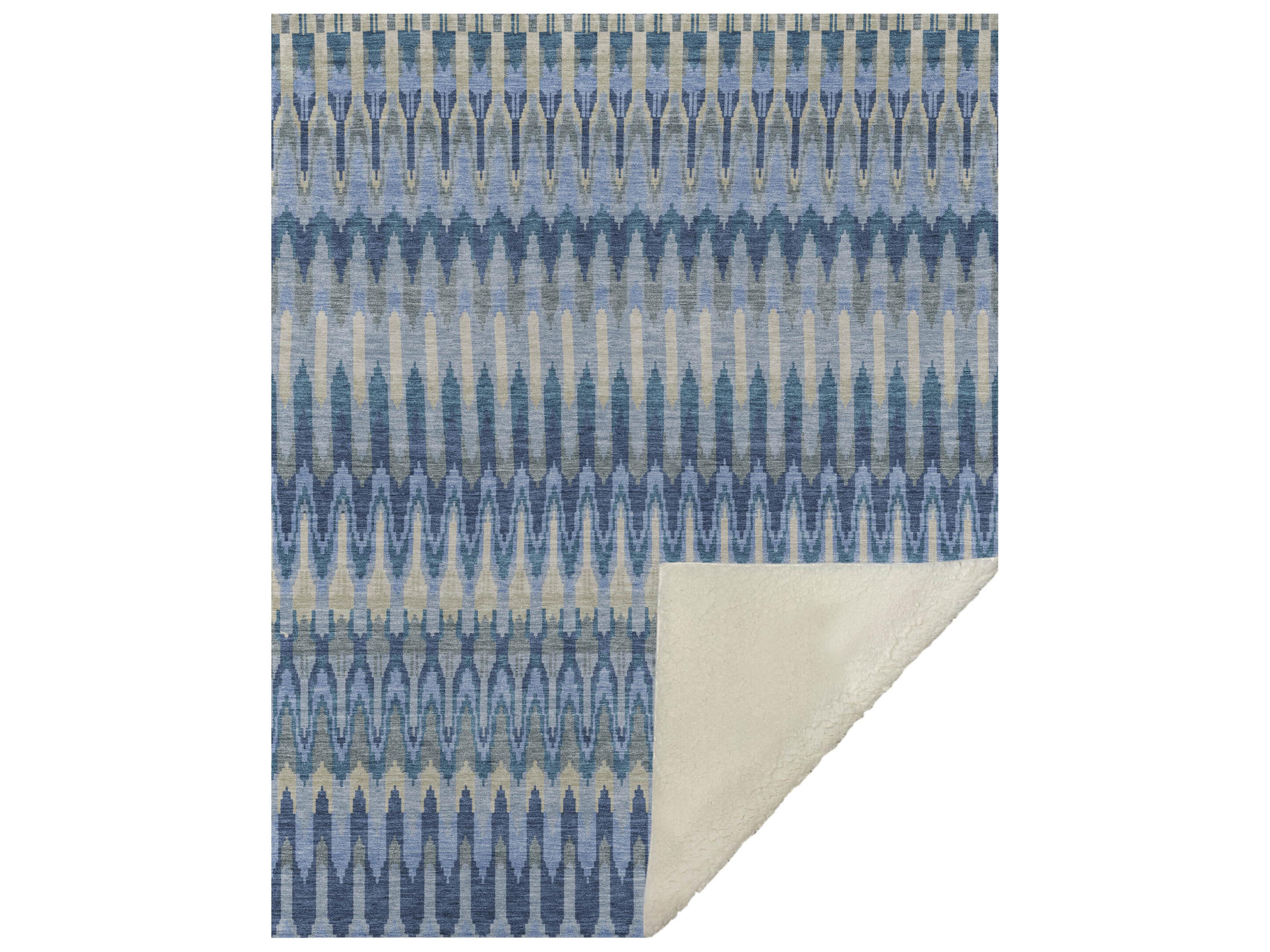 Dalyn Sherpa Blue Polyester Throw