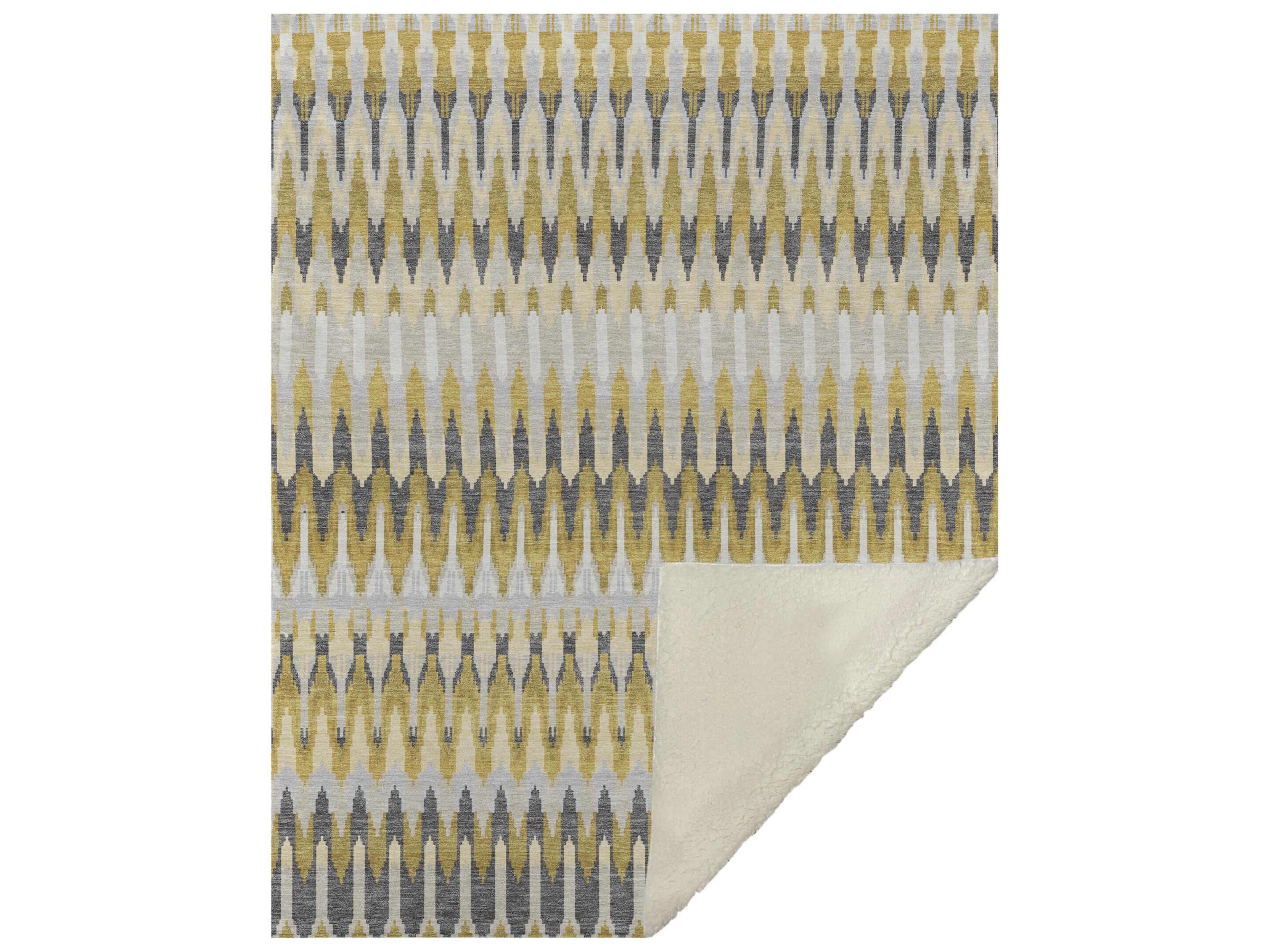 Dalyn Sherpa Gold Polyester Throw