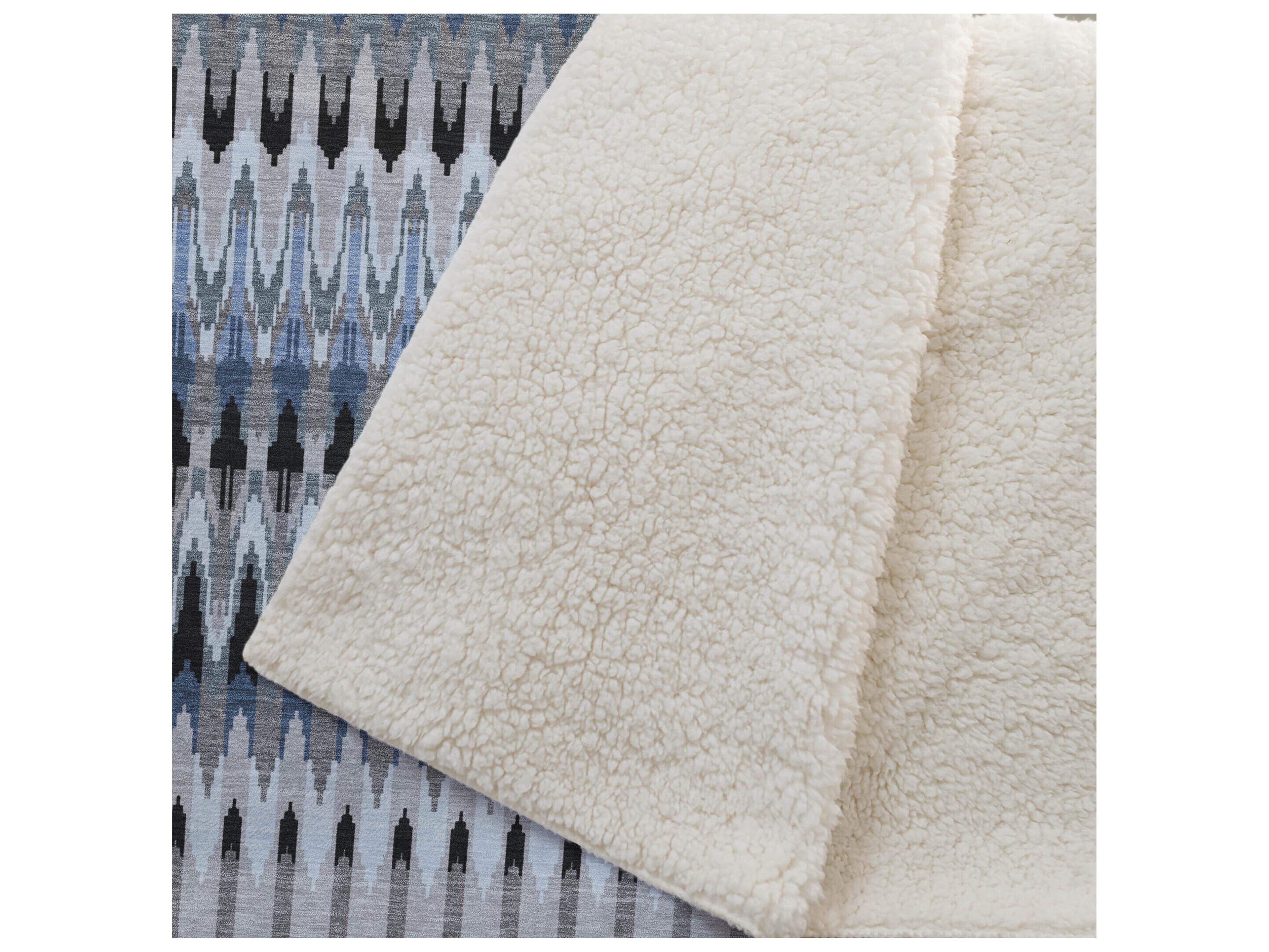 Dalyn Sherpa Gray Polyester Throw