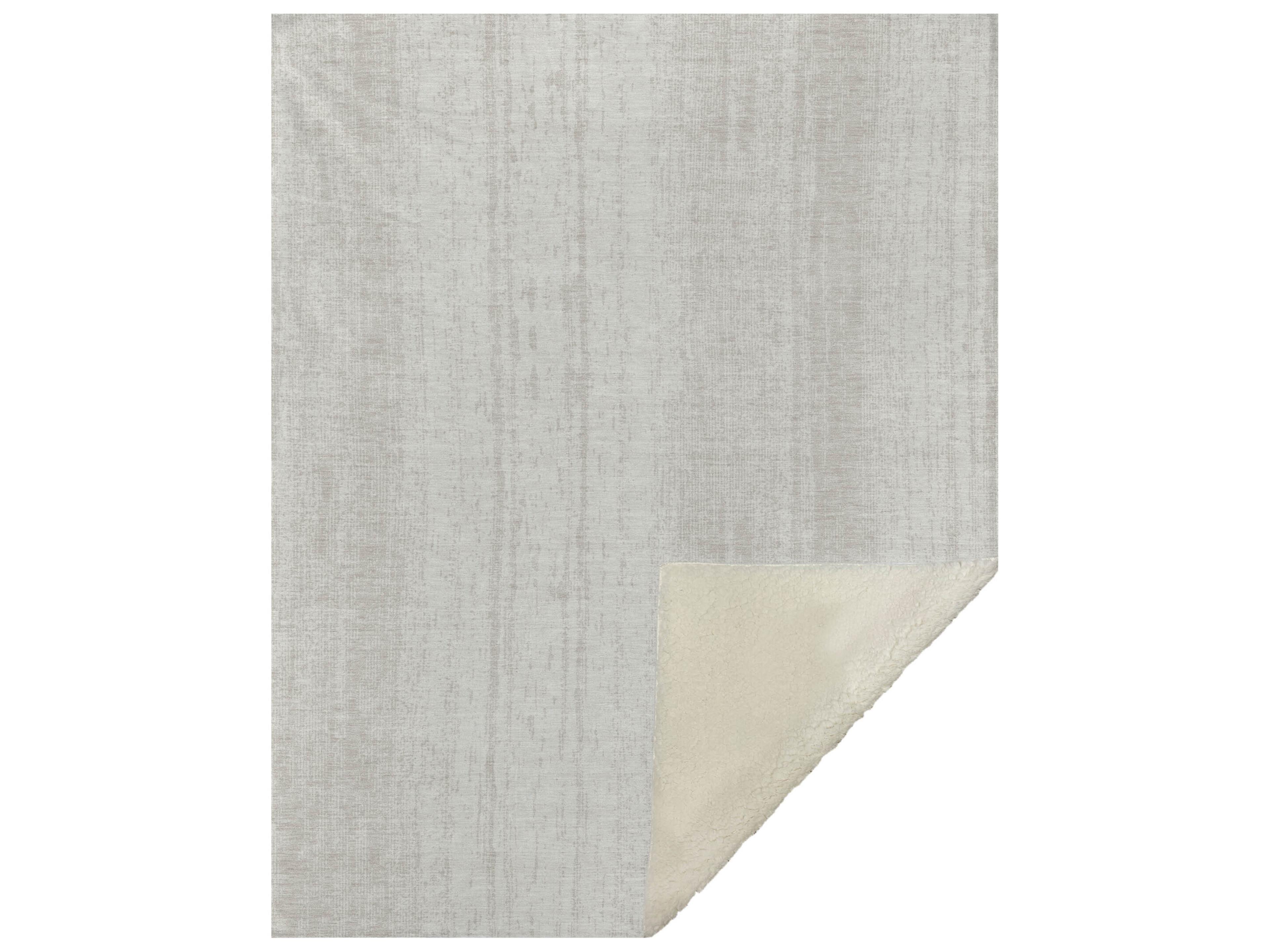 Dalyn Sherpa Ivory Polyester Throw