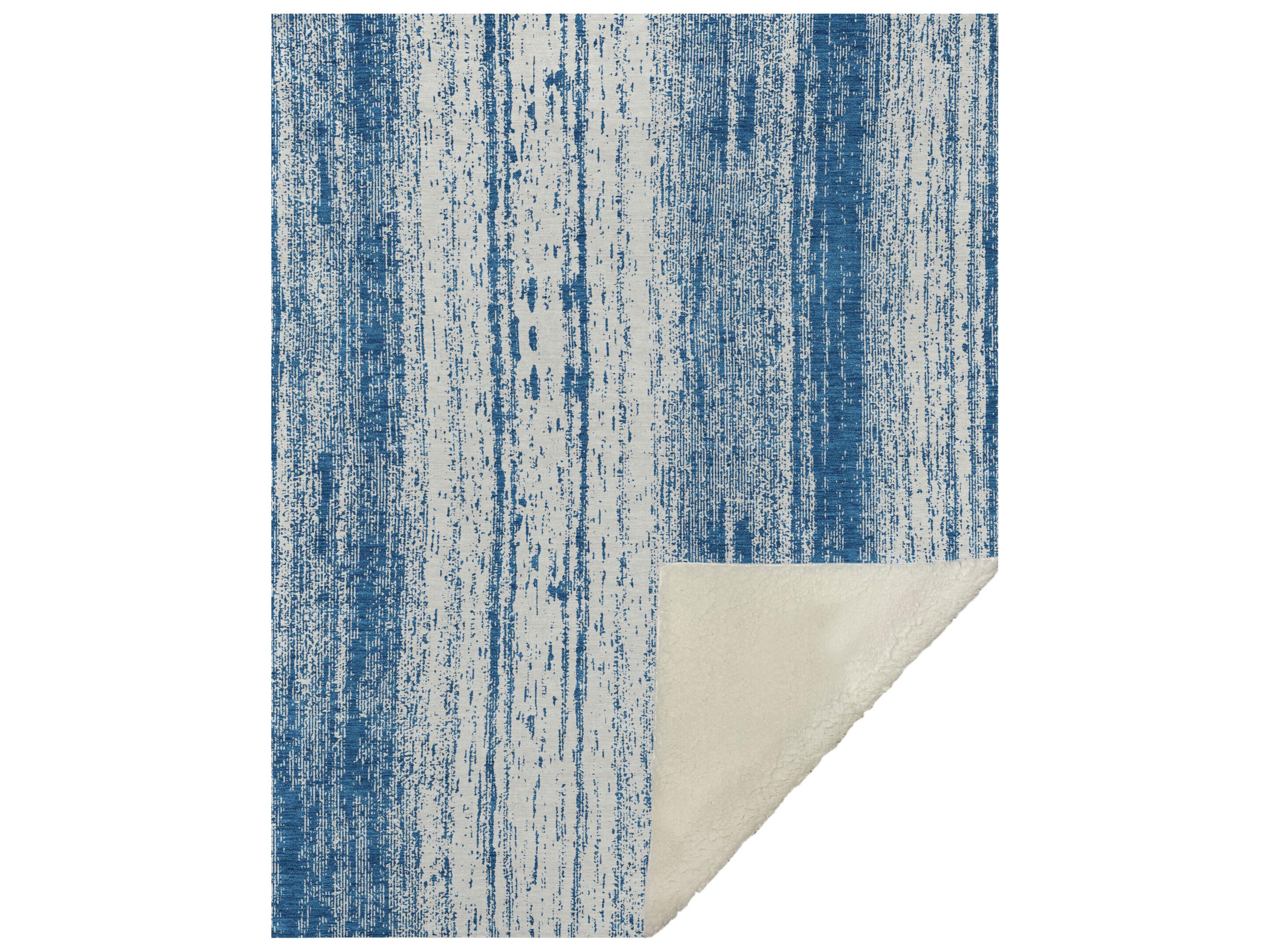 Dalyn Sherpa Blue Polyester Throw