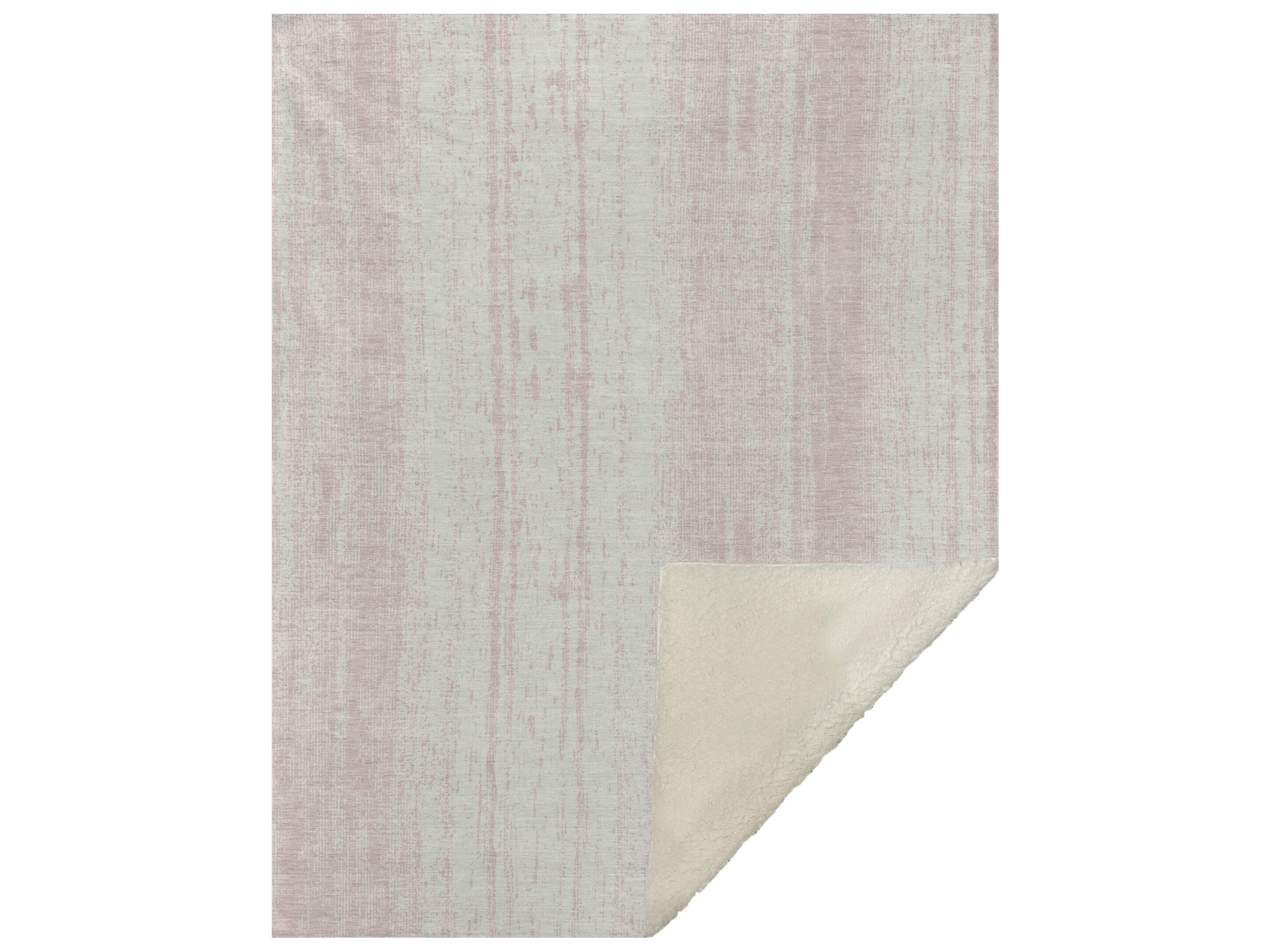 Dalyn Sherpa Pink Polyester Throw