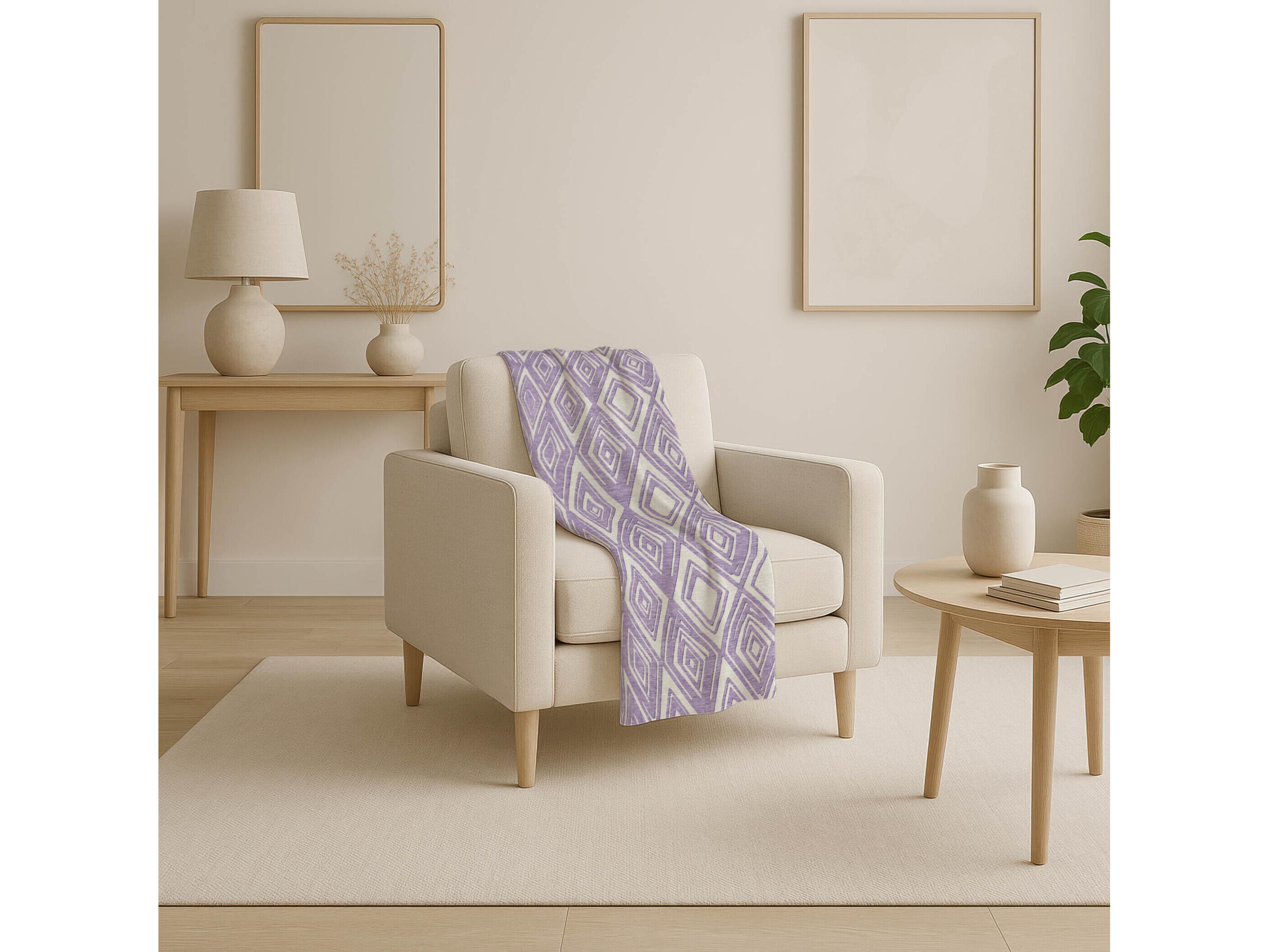 Dalyn Sherpa Purple Polyester Throw