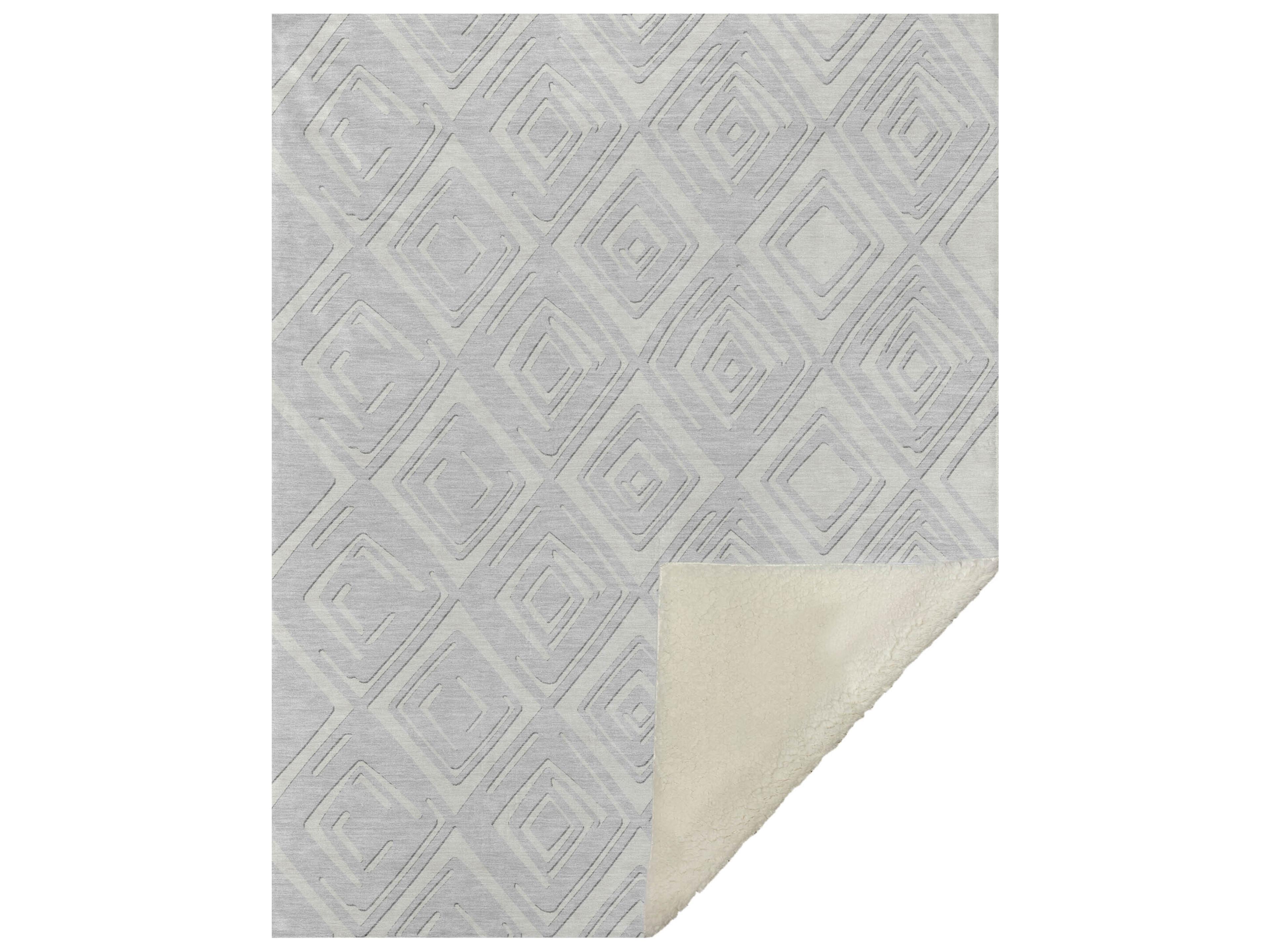 Dalyn Sherpa Gray Polyester Throw