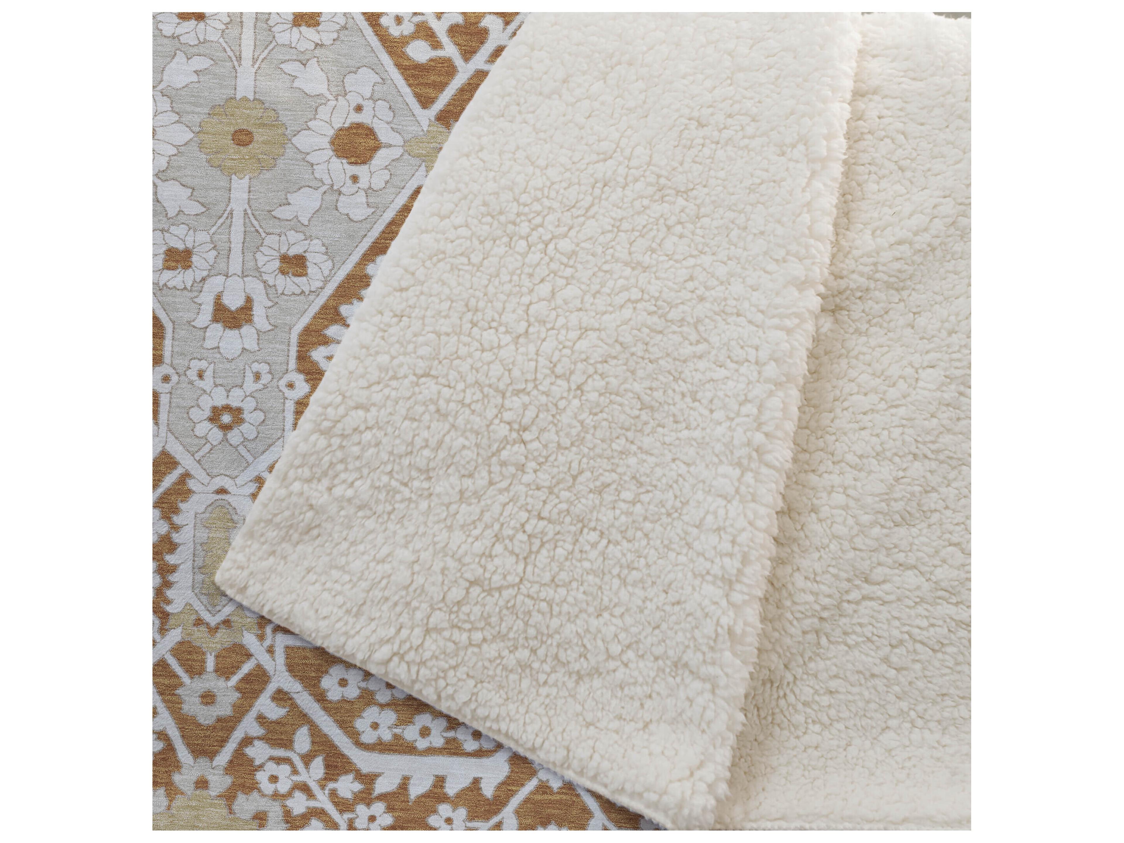 Dalyn Sherpa Orange Polyester Throw