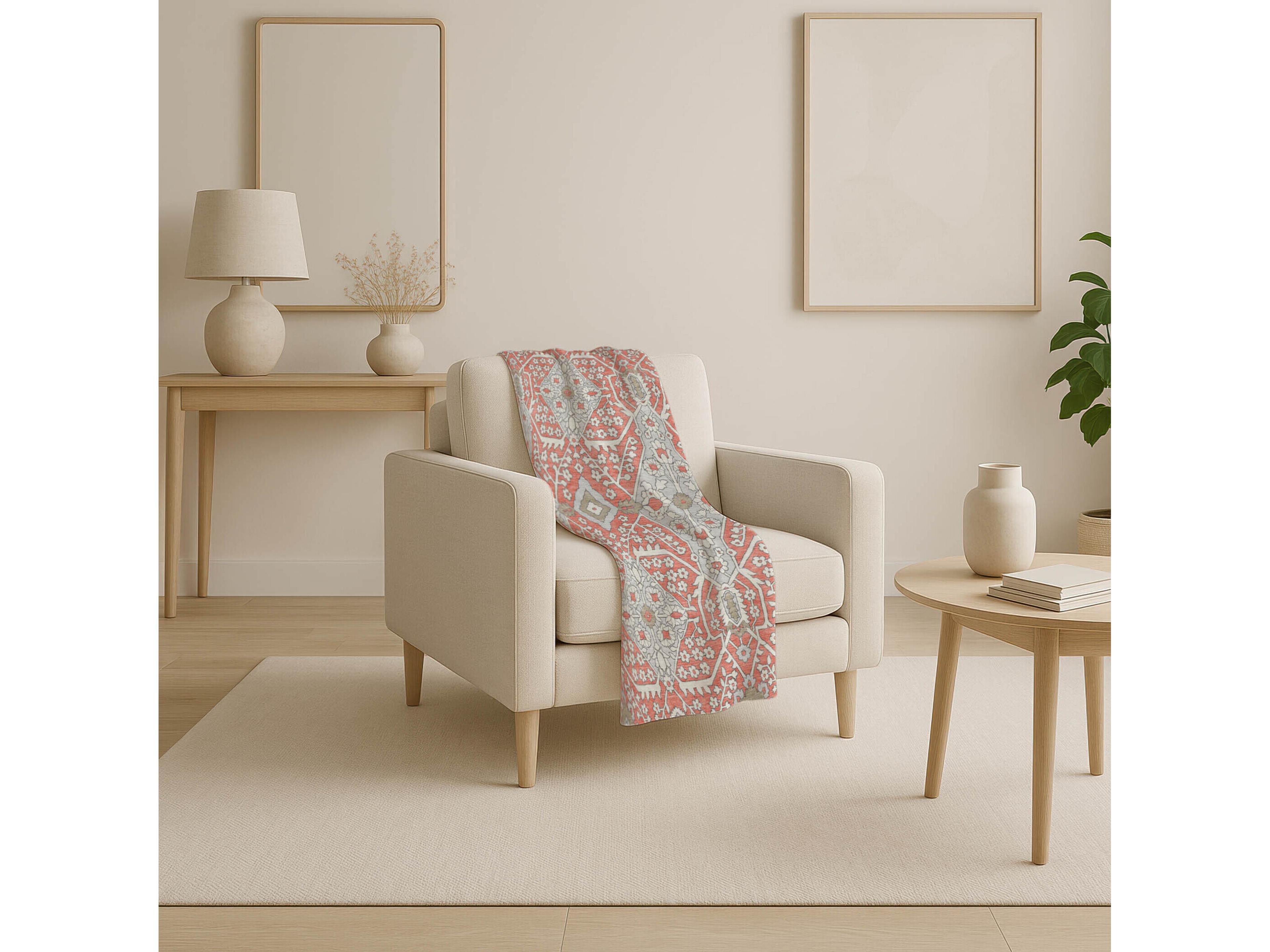 Dalyn Sherpa Orange Polyester Throw