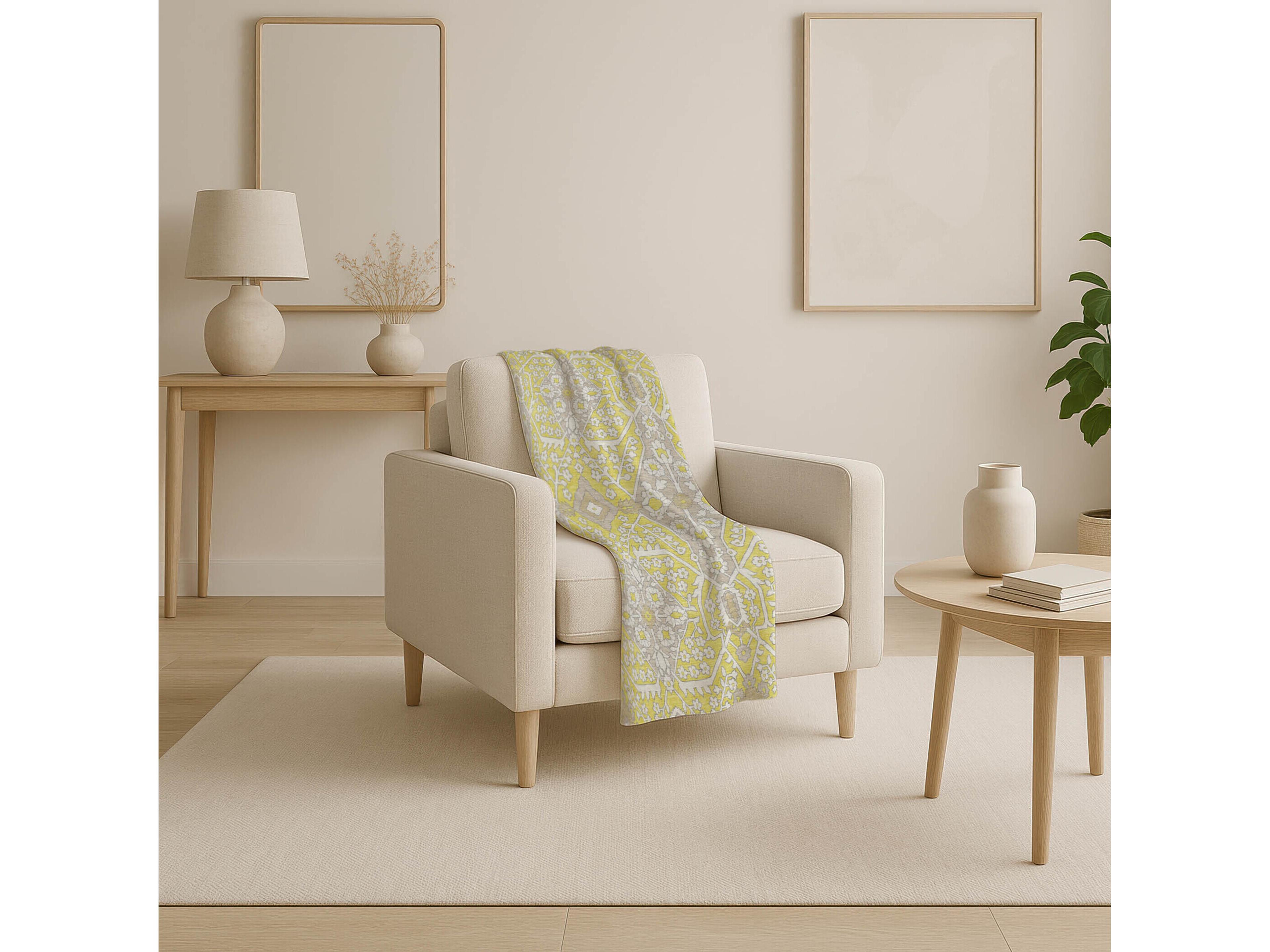 Dalyn Sherpa Gold Polyester Throw