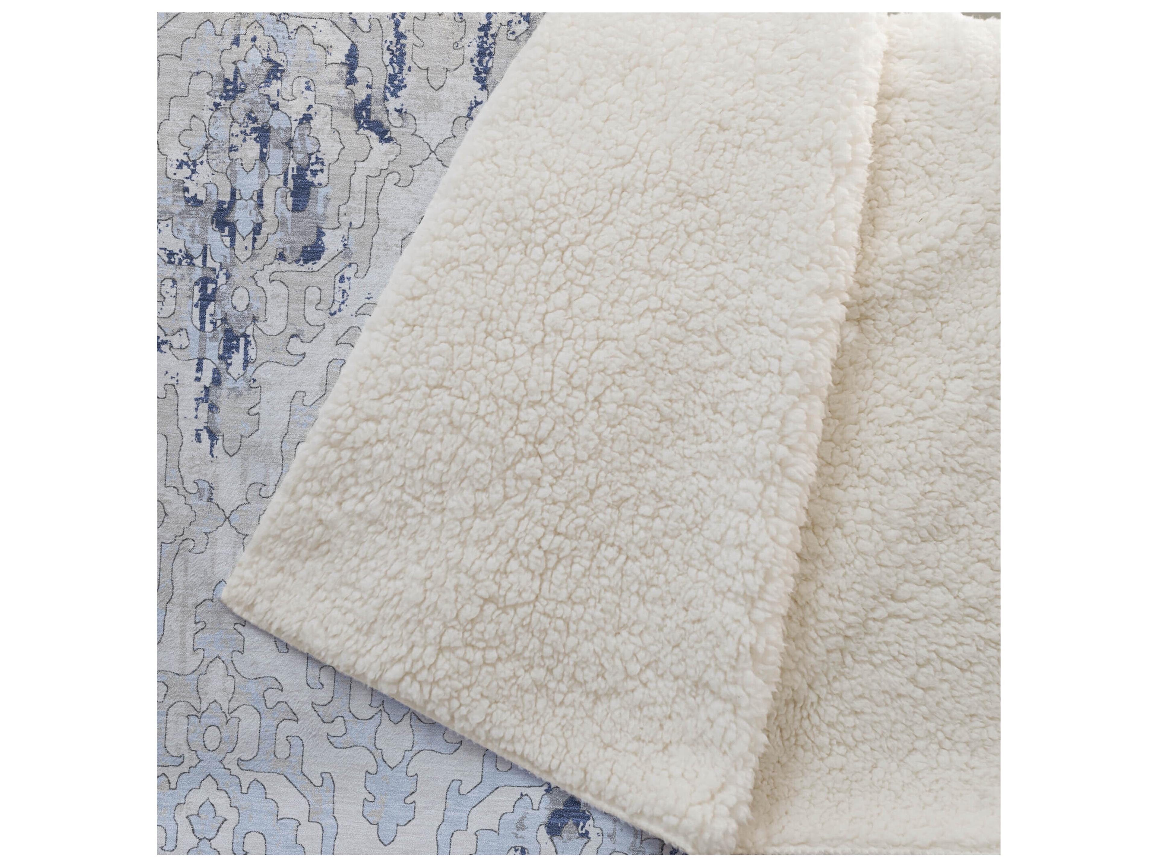 Dalyn Sherpa Blue Polyester Throw