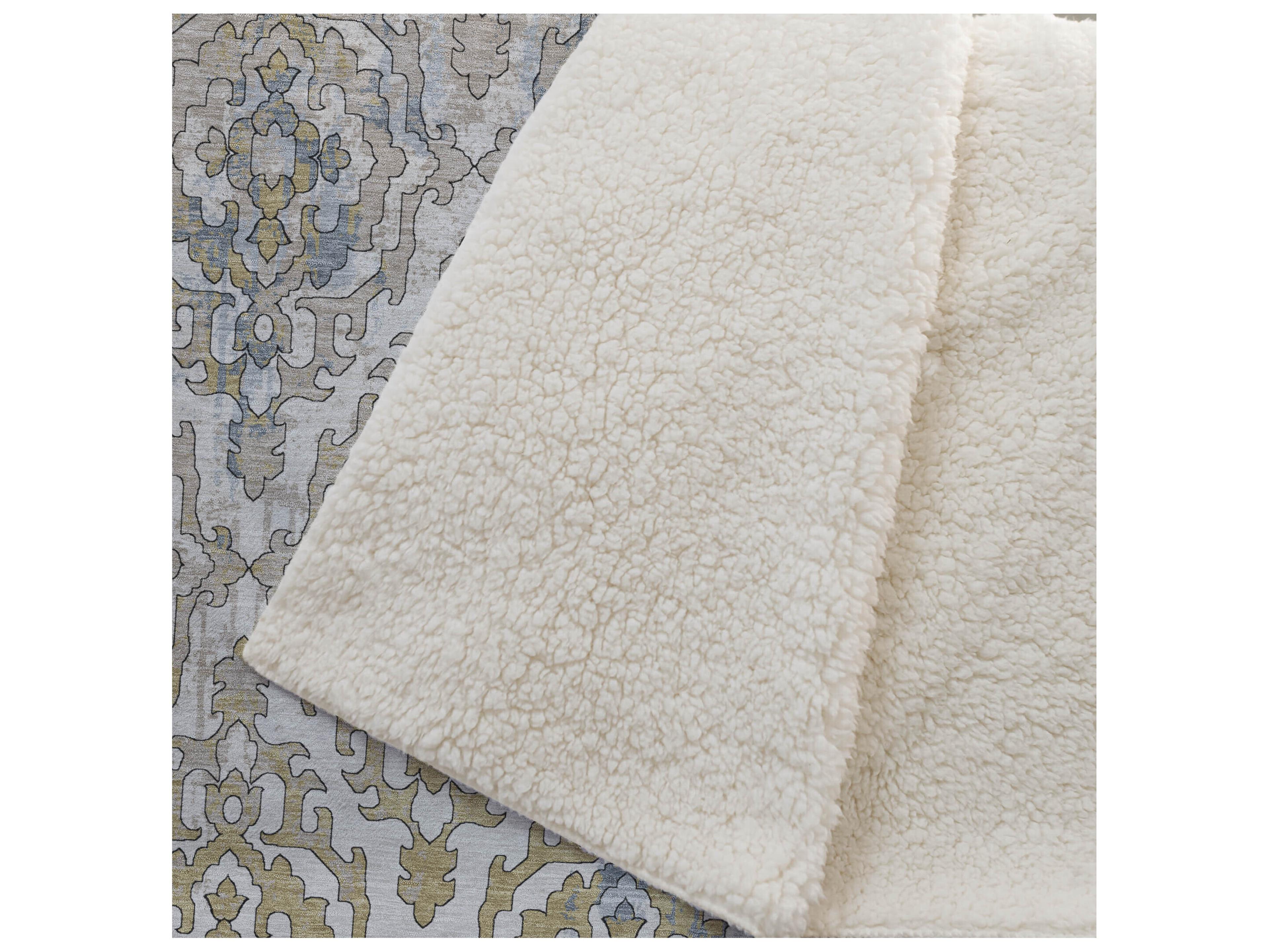 Dalyn Sherpa Blue Polyester Throw