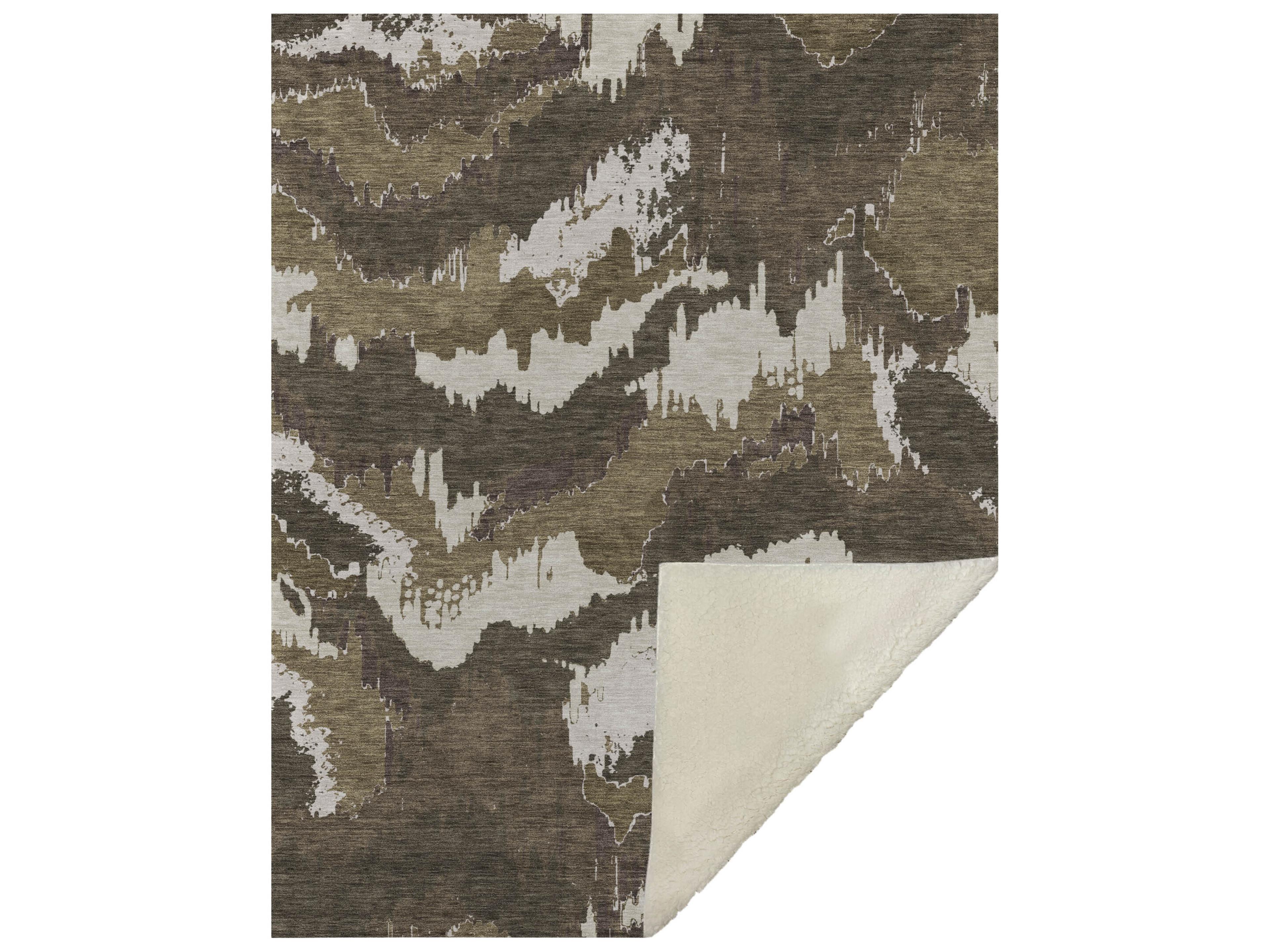 Sherpa Brown Polyester Throw
