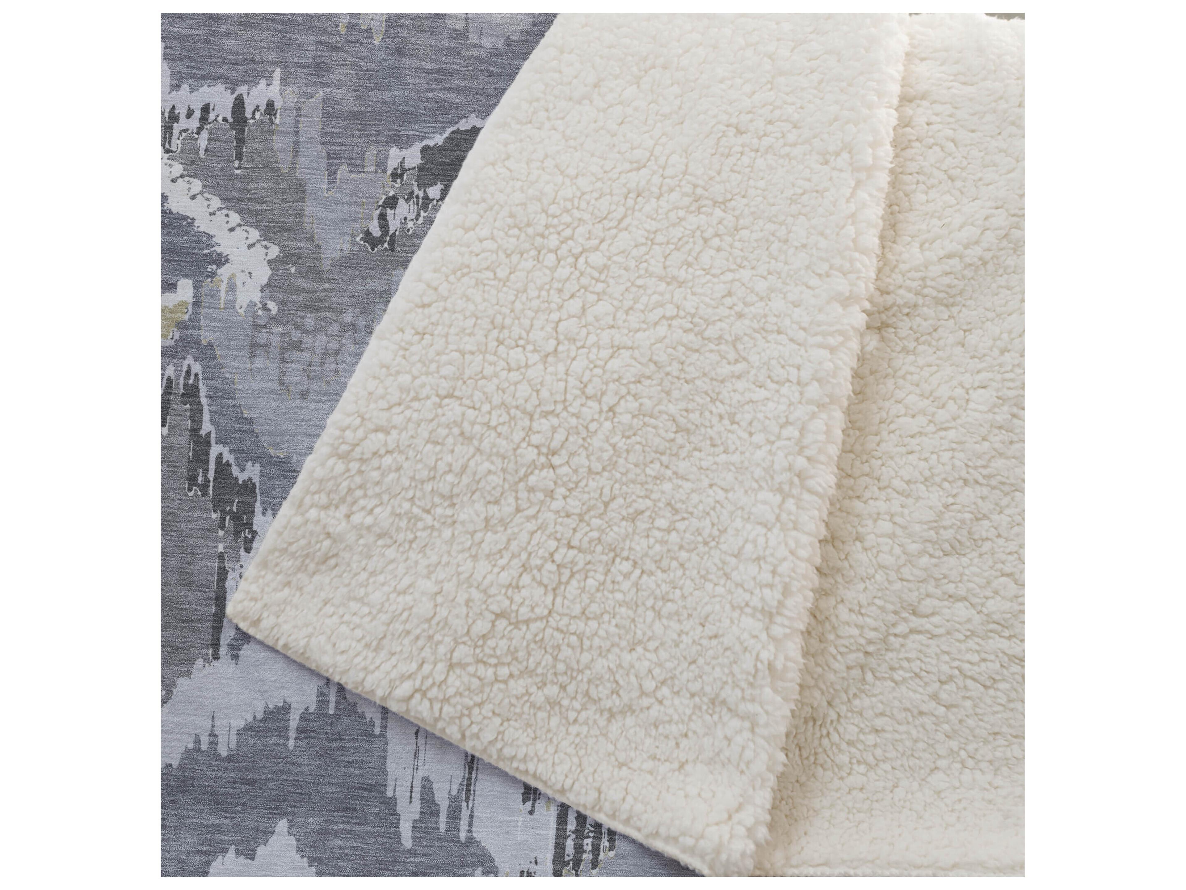 Dalyn Sherpa Gray Polyester Throw