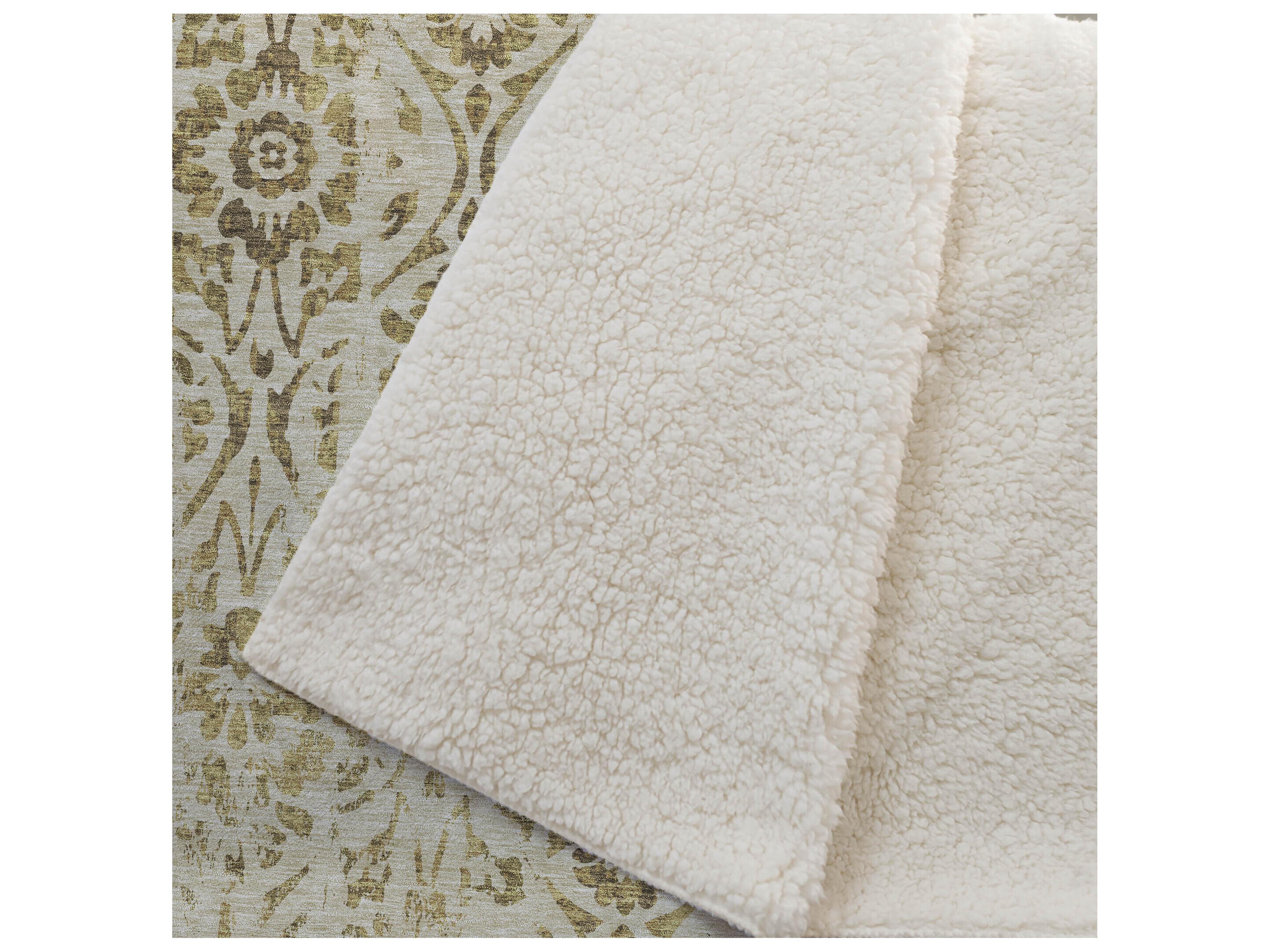 Dalyn Sherpa Gold Polyester Throw