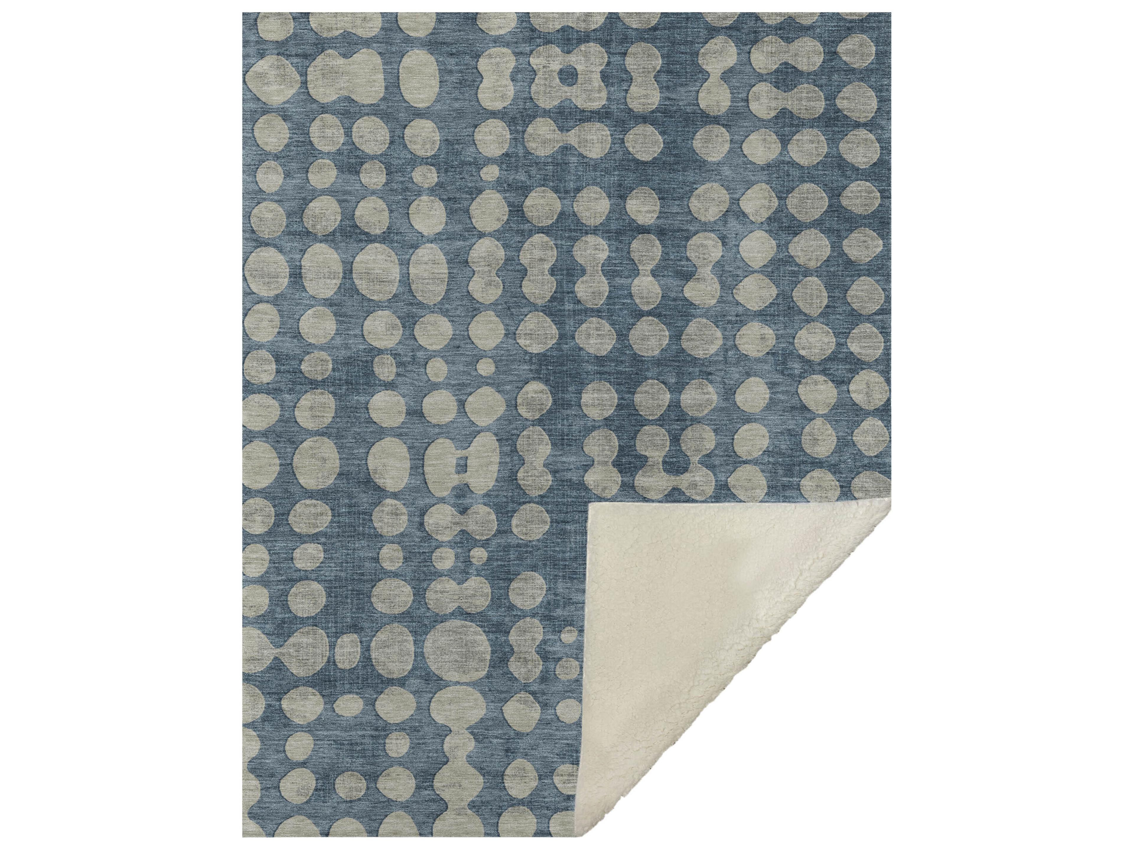 Dalyn Sherpa Blue Polyester Throw