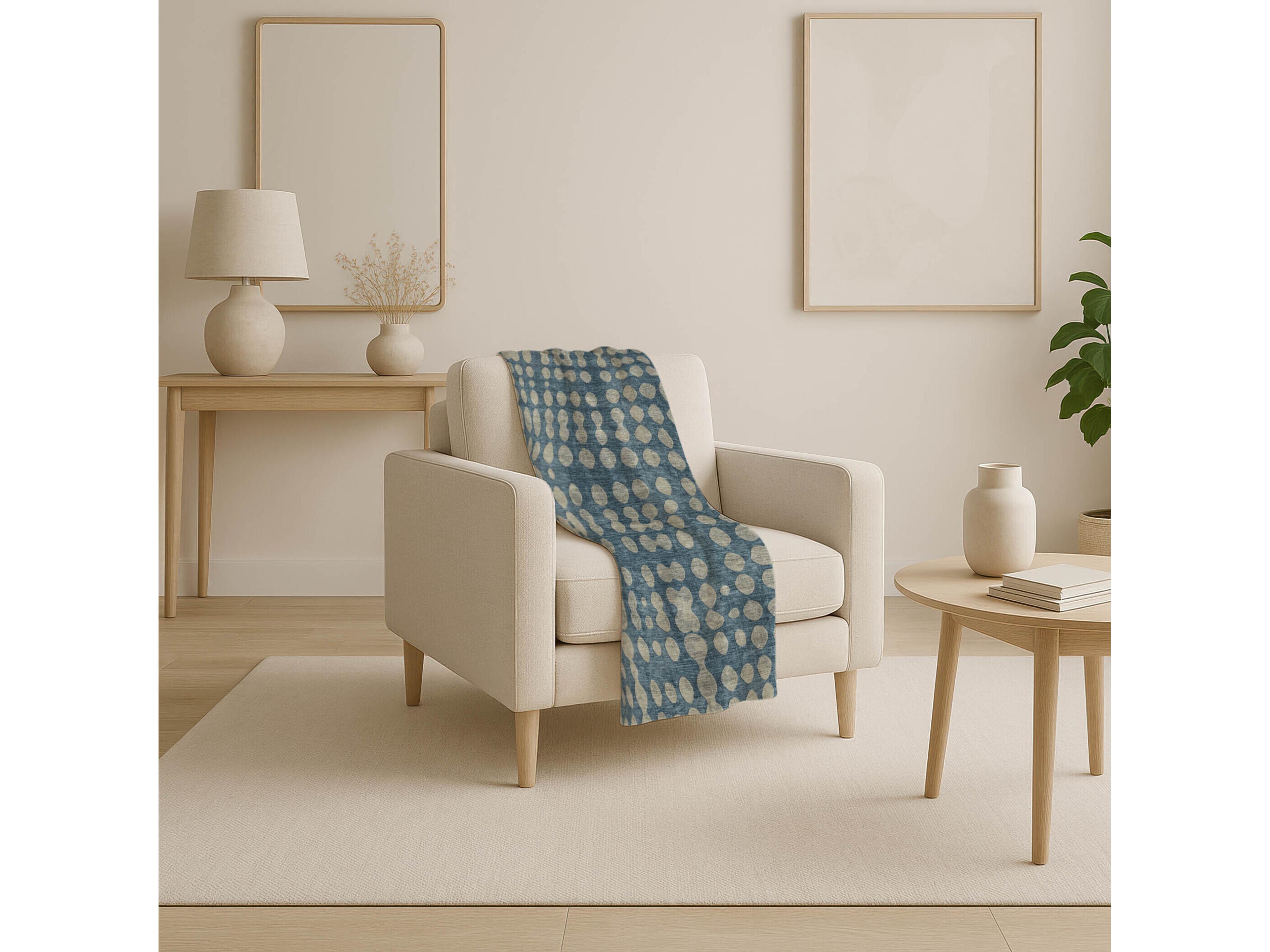 Dalyn Sherpa Blue Polyester Throw