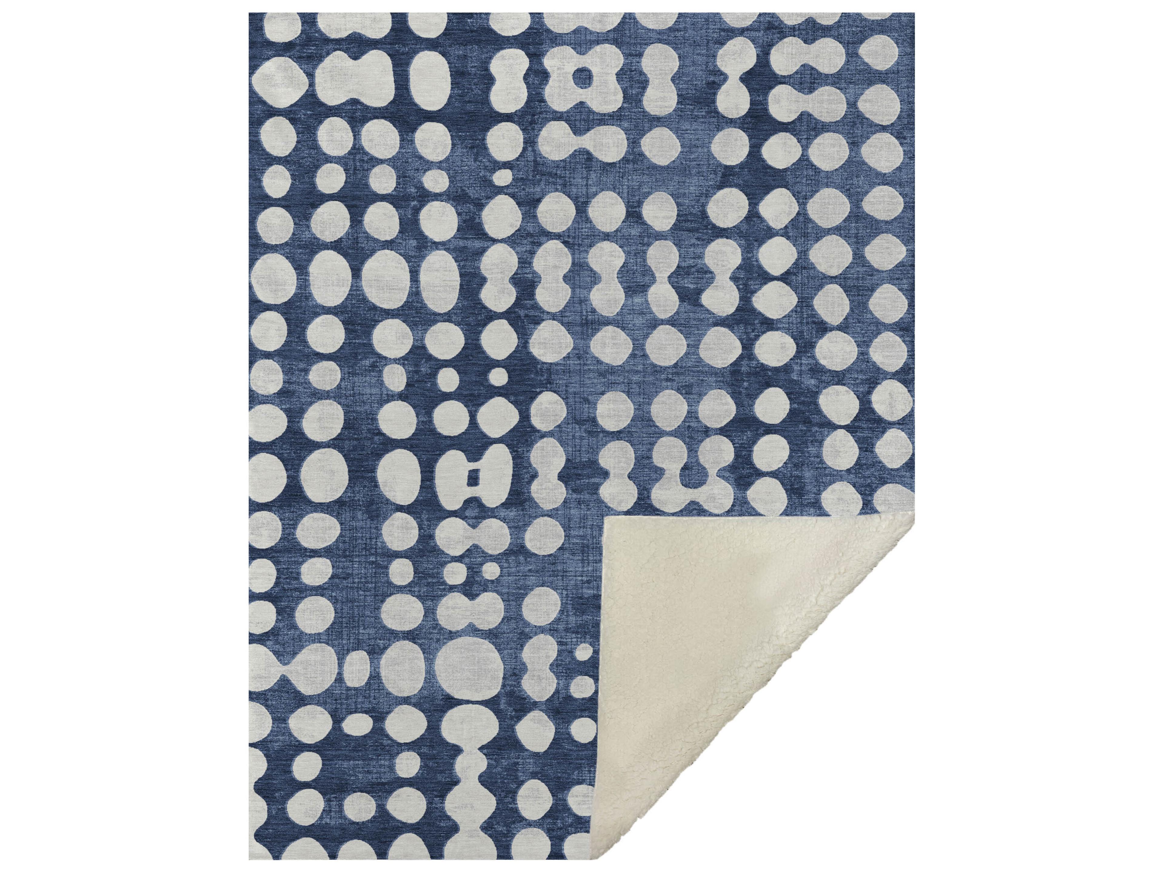 Dalyn Sherpa Blue Polyester Throw