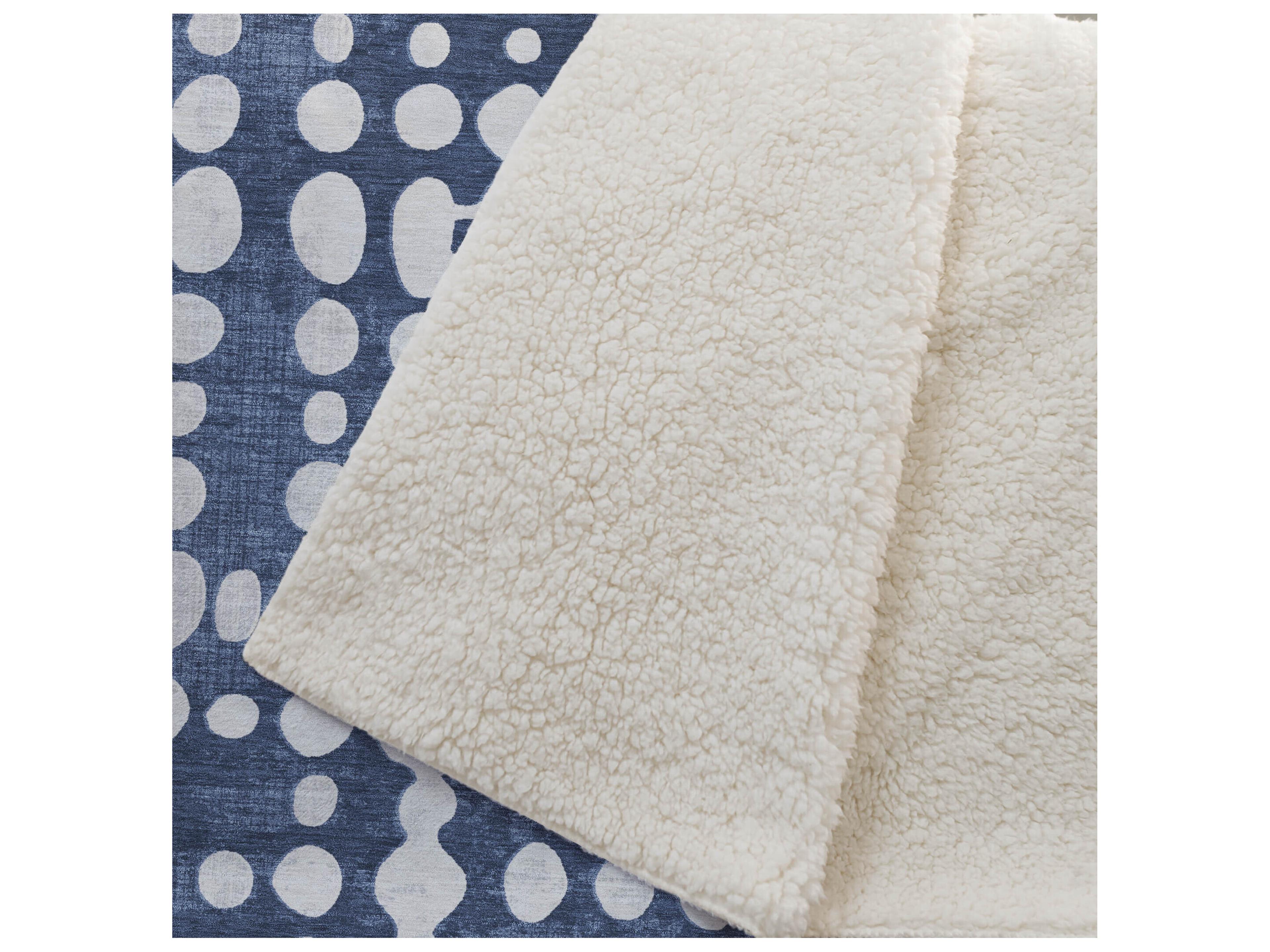 Dalyn Sherpa Blue Polyester Throw