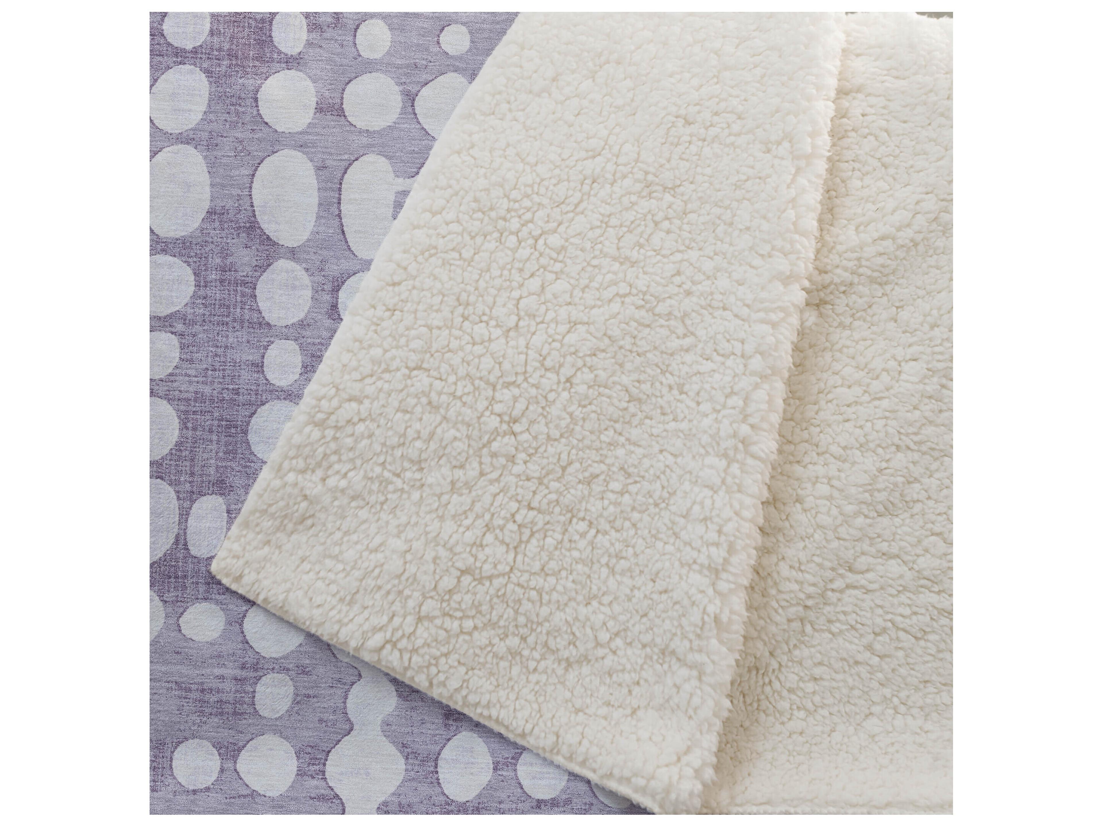 Dalyn Sherpa Purple Polyester Throw