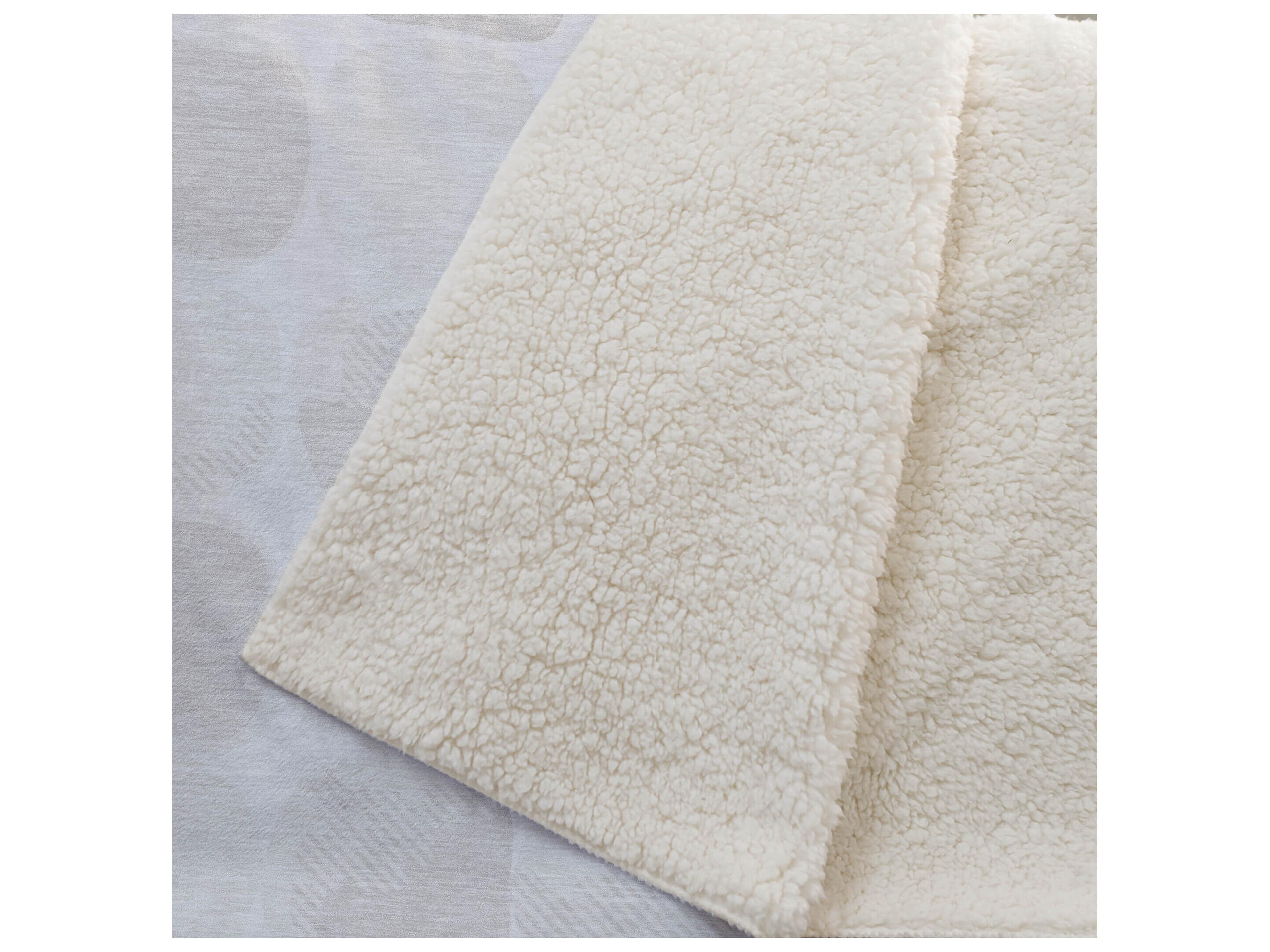 Dalyn Sherpa Ivory Polyester Throw