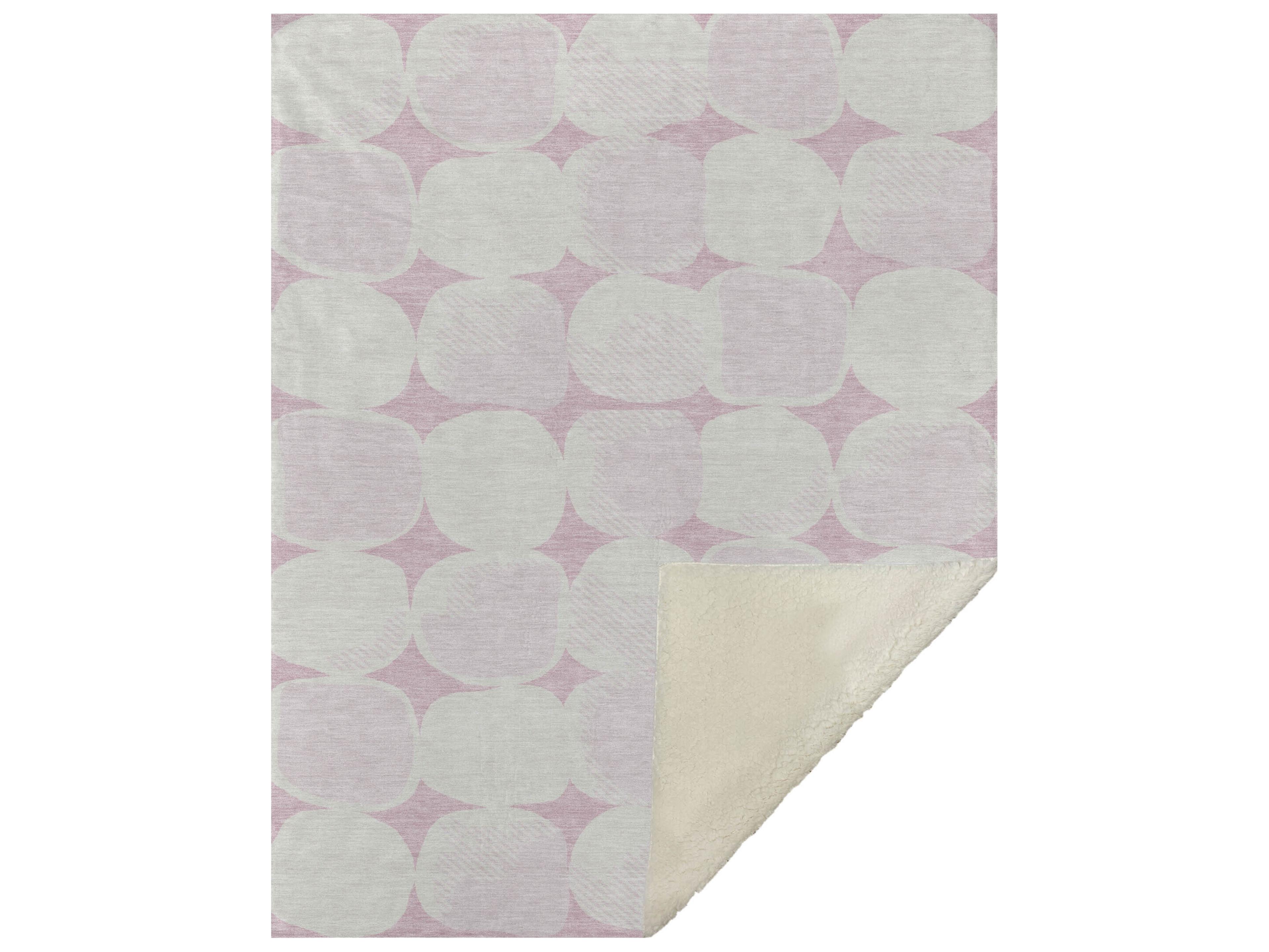 Dalyn Sherpa Pink Polyester Throw