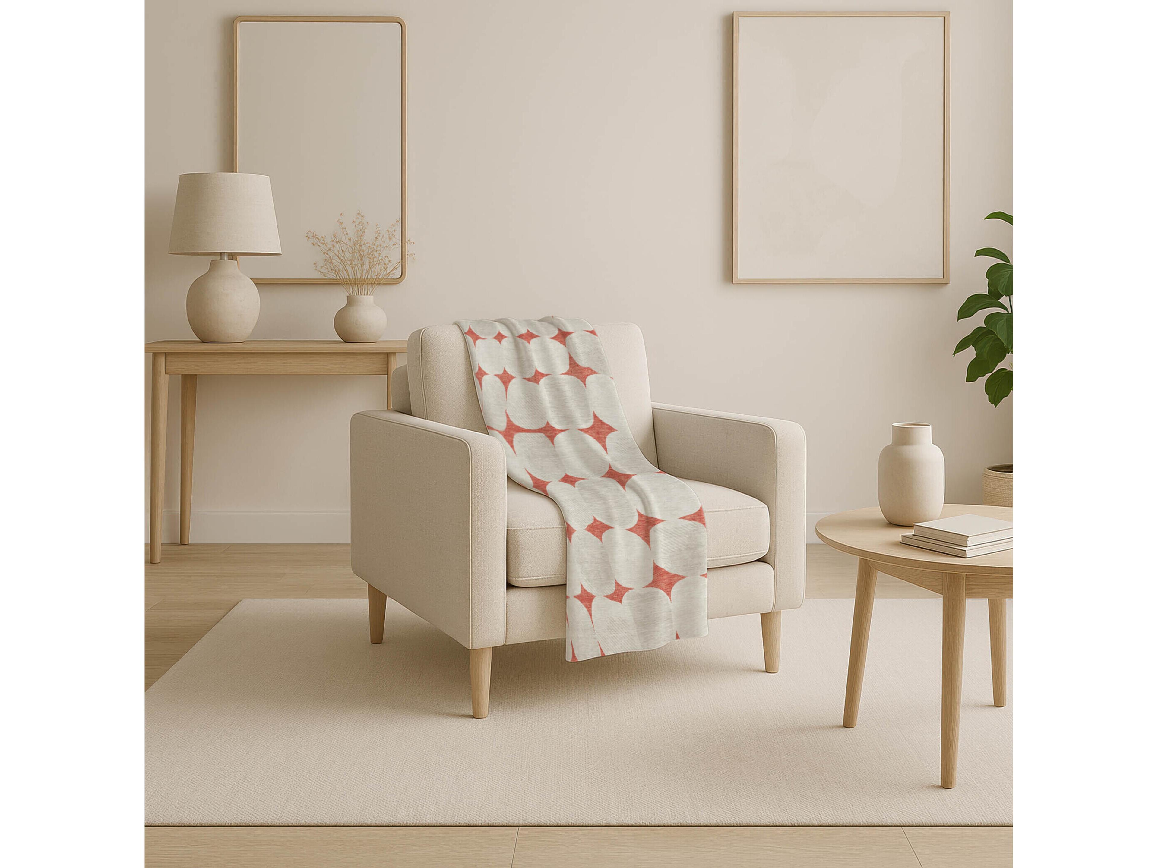 Dalyn Sherpa Orange Polyester Throw