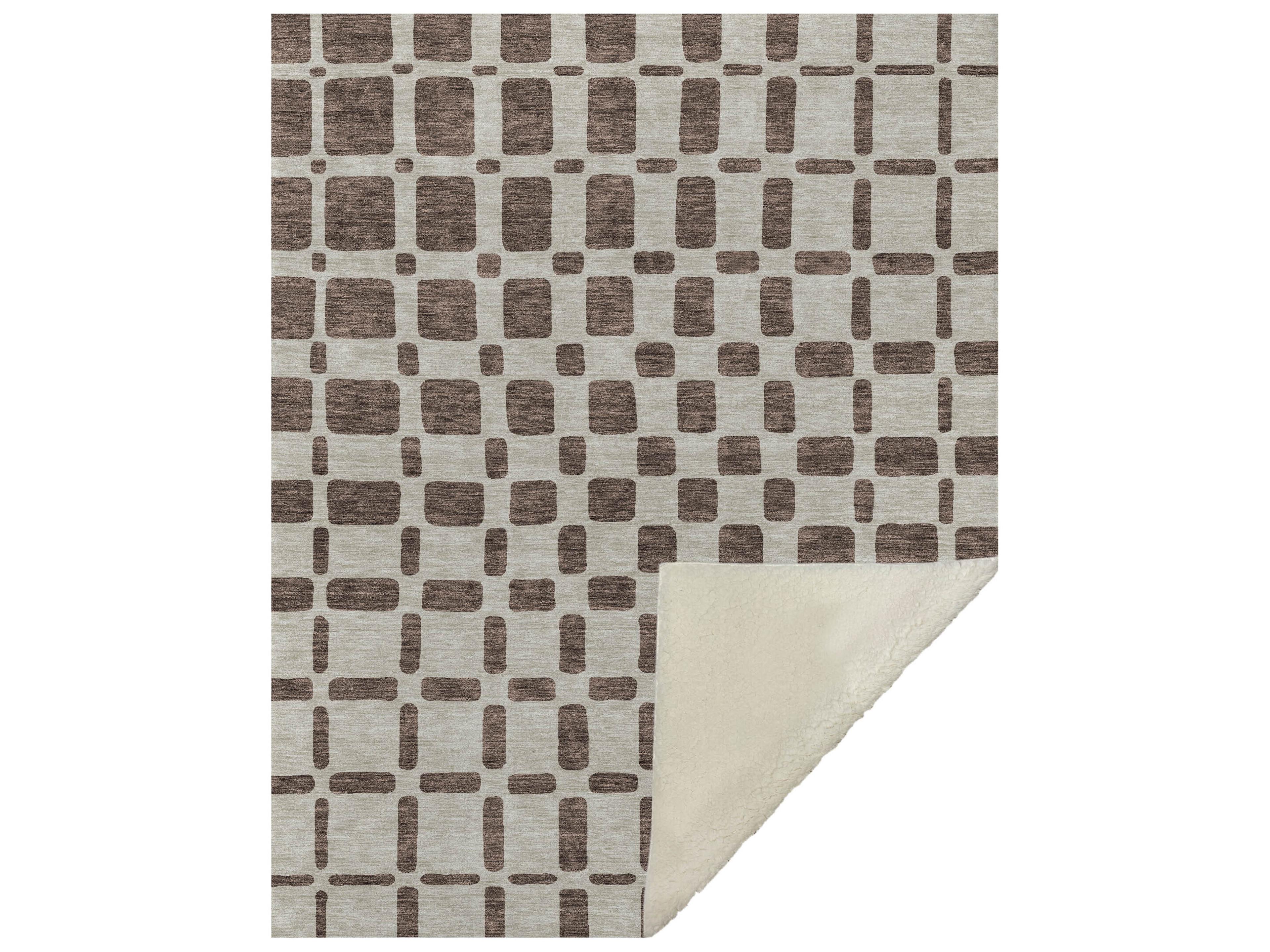 Sherpa Brown Polyester Throw