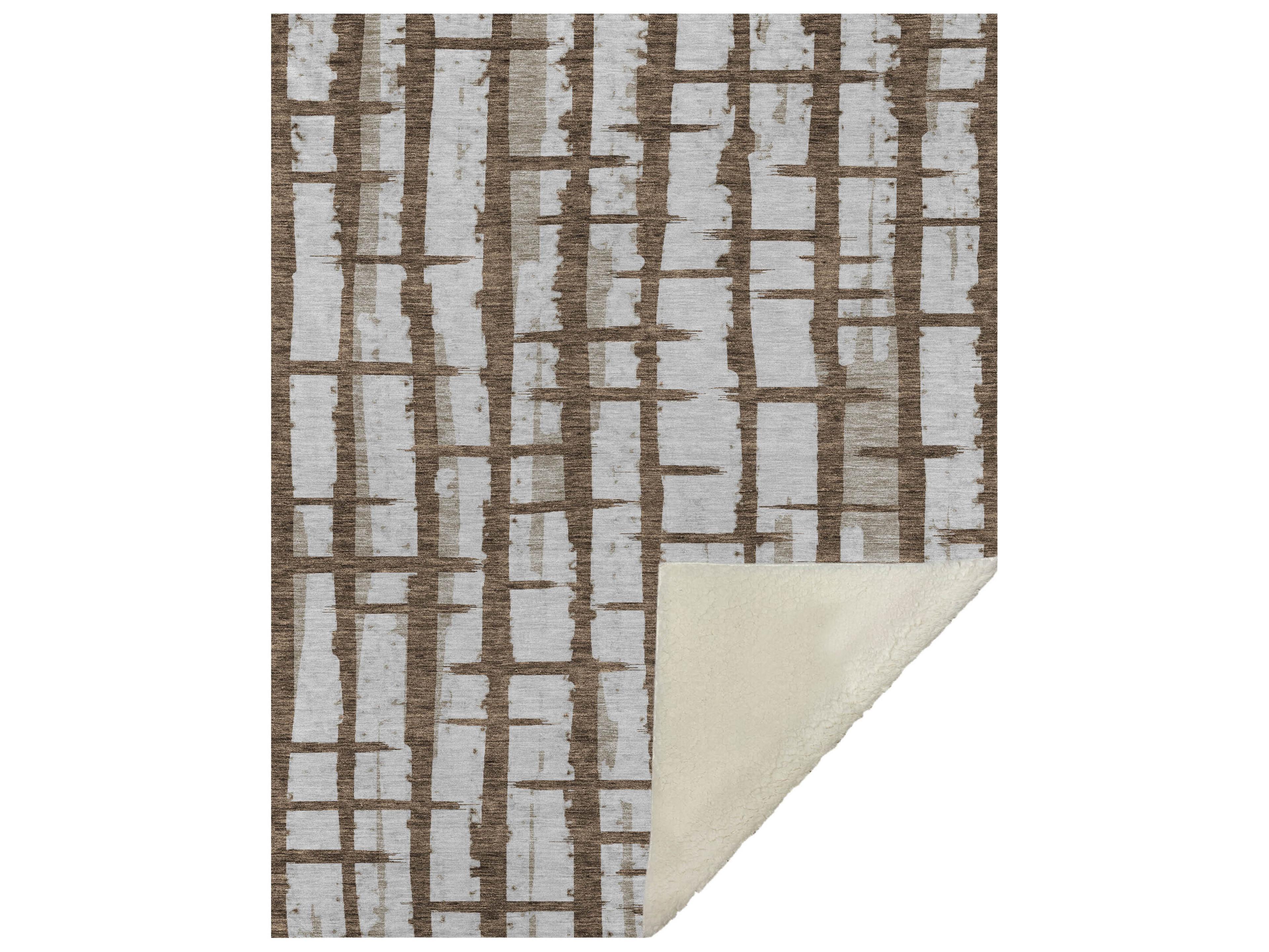 Sherpa Brown Polyester Throw