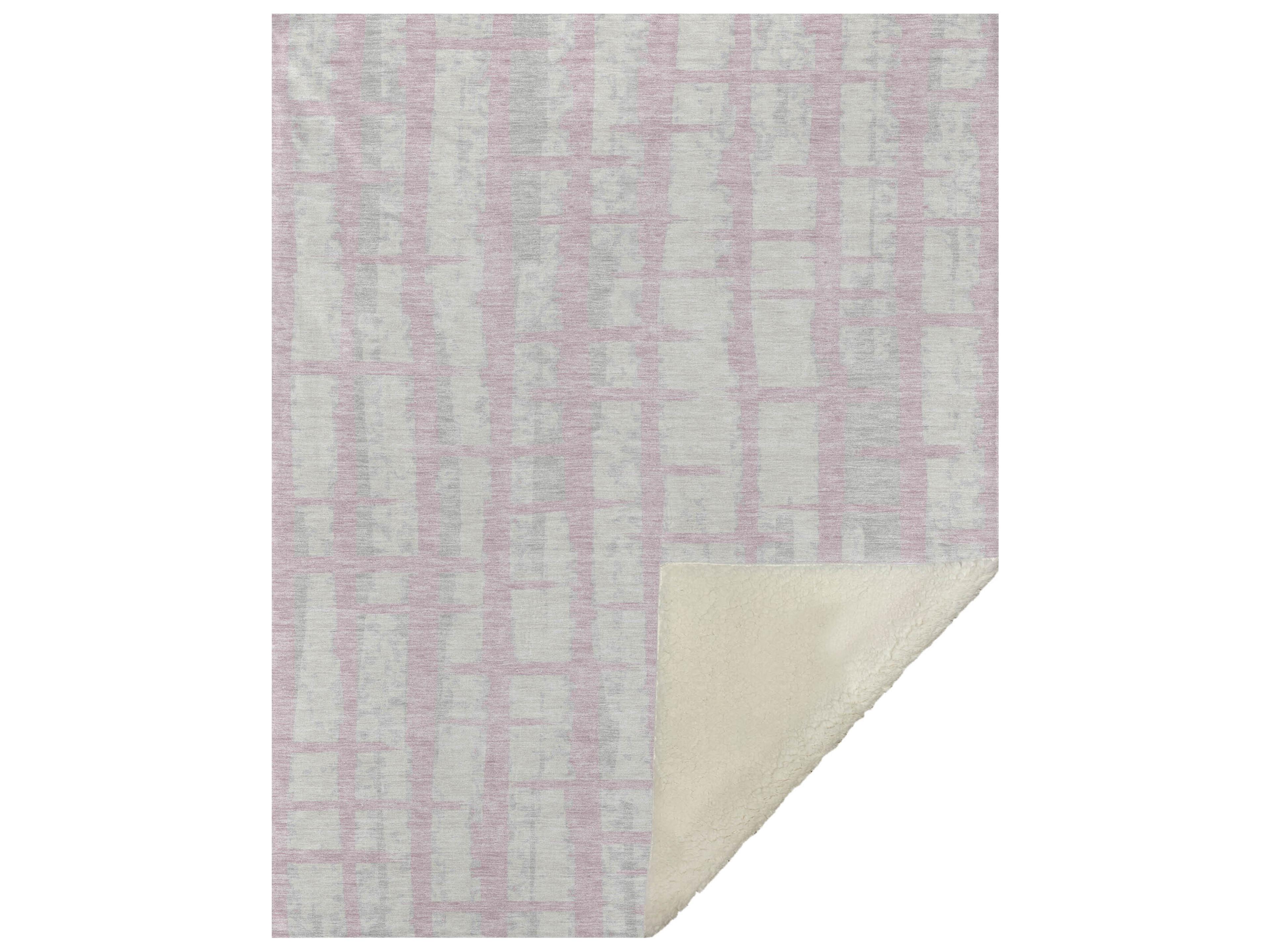Dalyn Sherpa Pink Polyester Throw