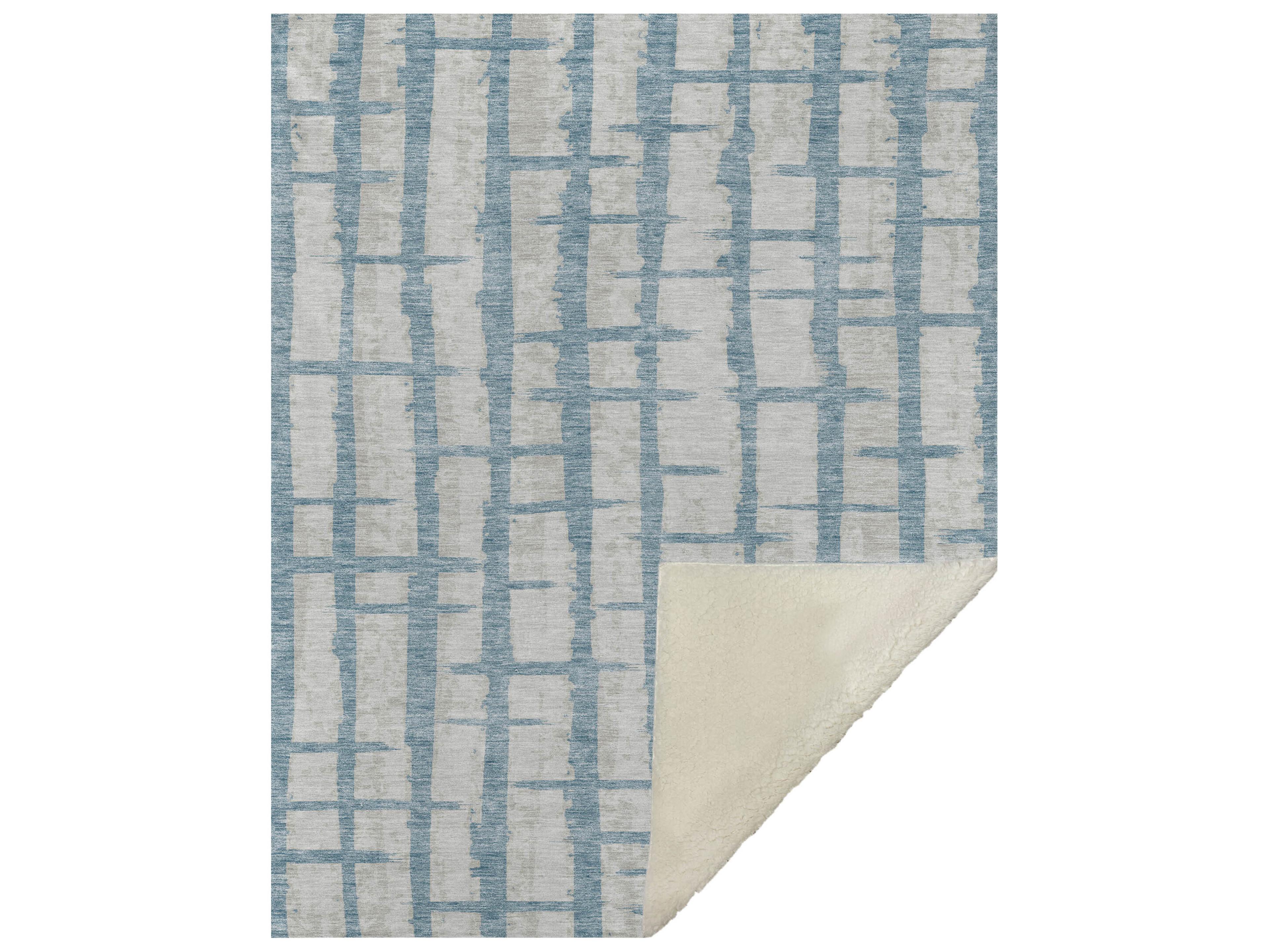 Dalyn Sherpa Blue Polyester Throw