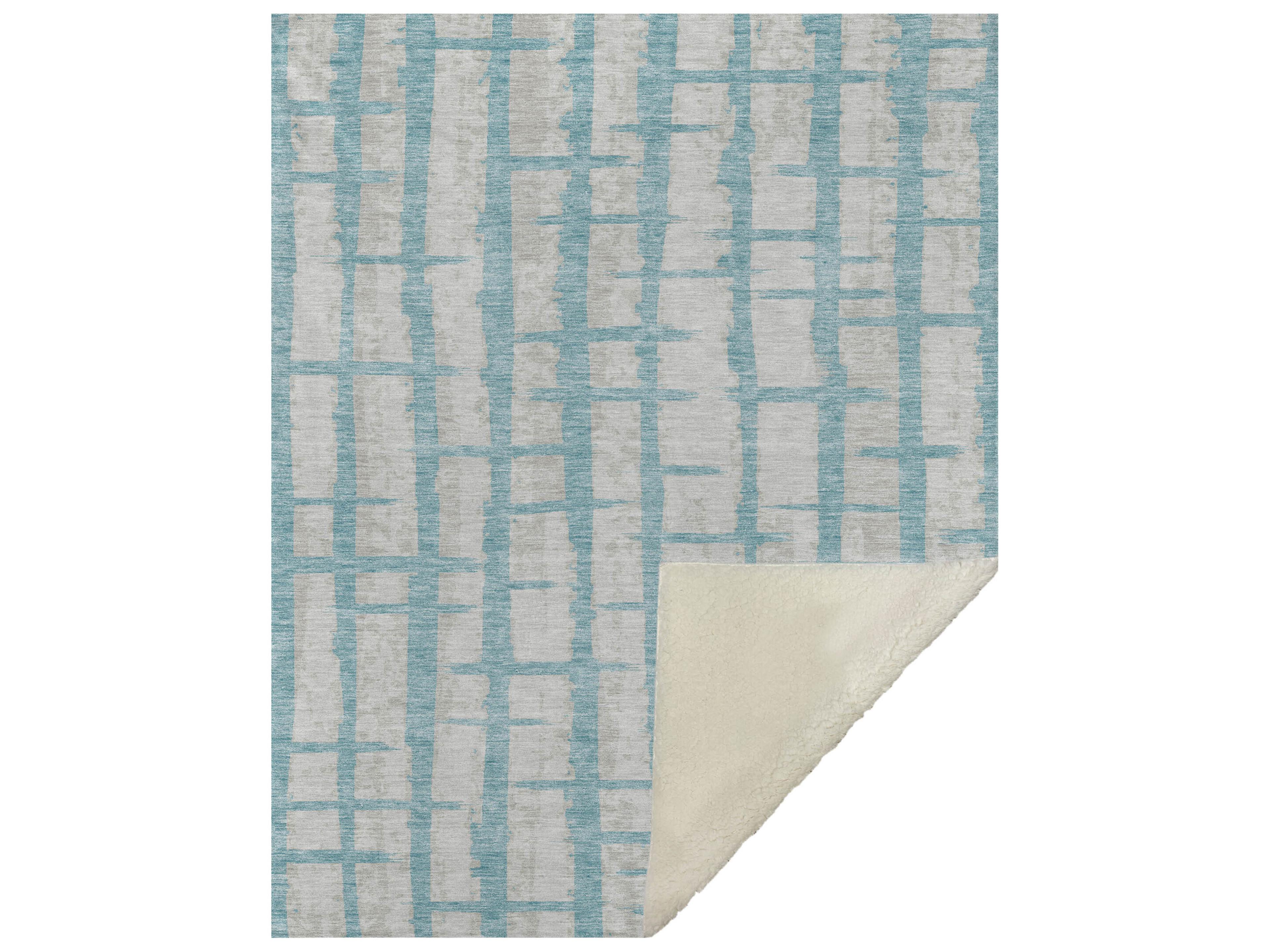 Dalyn Sherpa Teal Polyester Throw