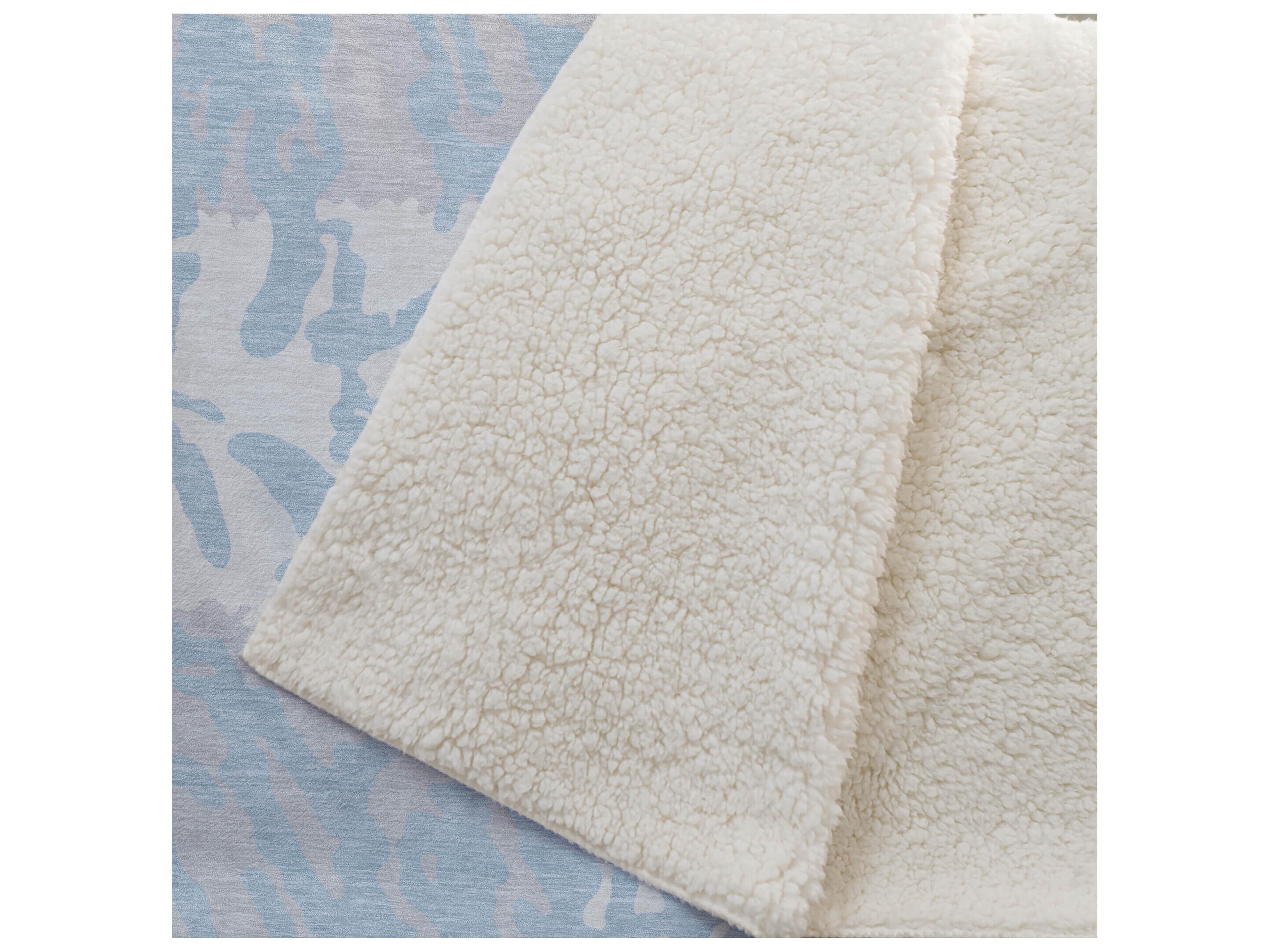 Dalyn Sherpa Blue Polyester Throw