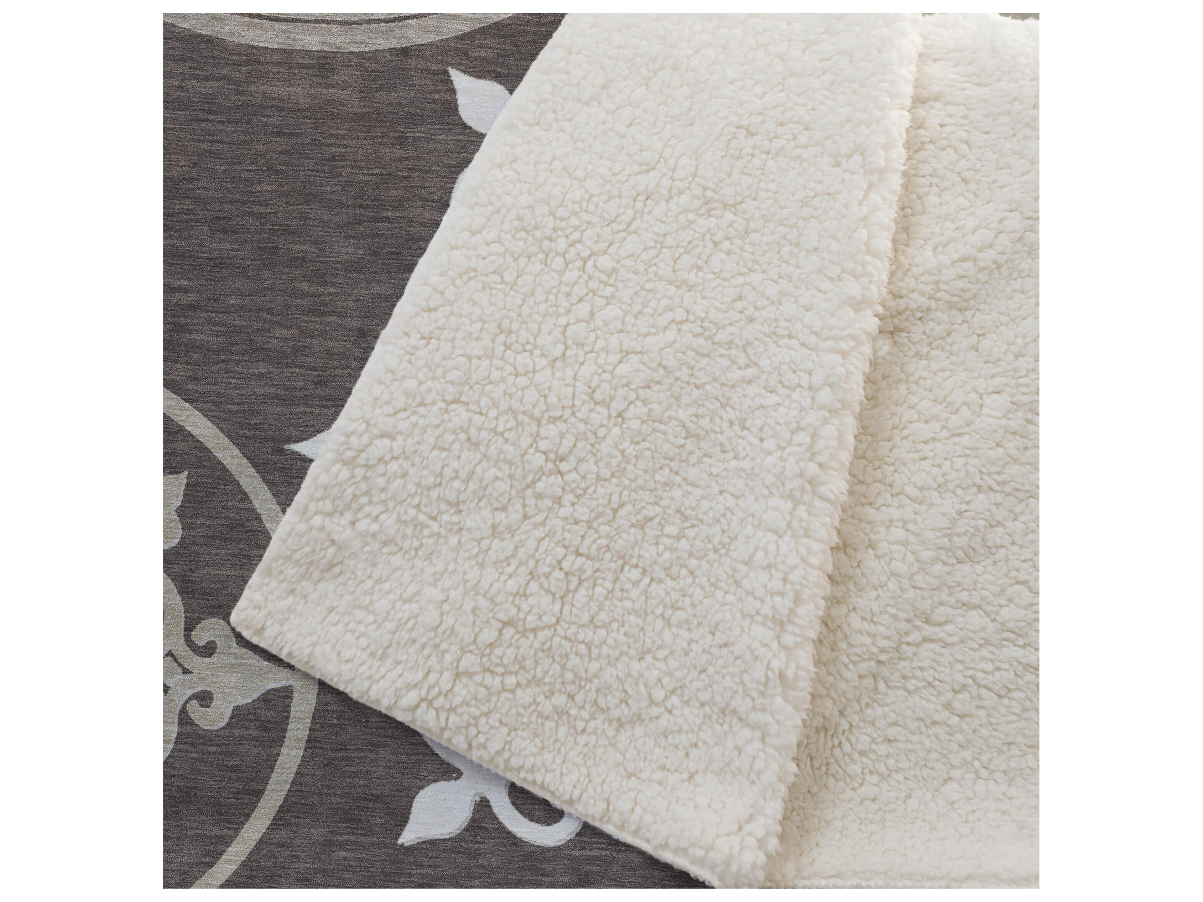 Dalyn Sherpa Brown Polyester Throw