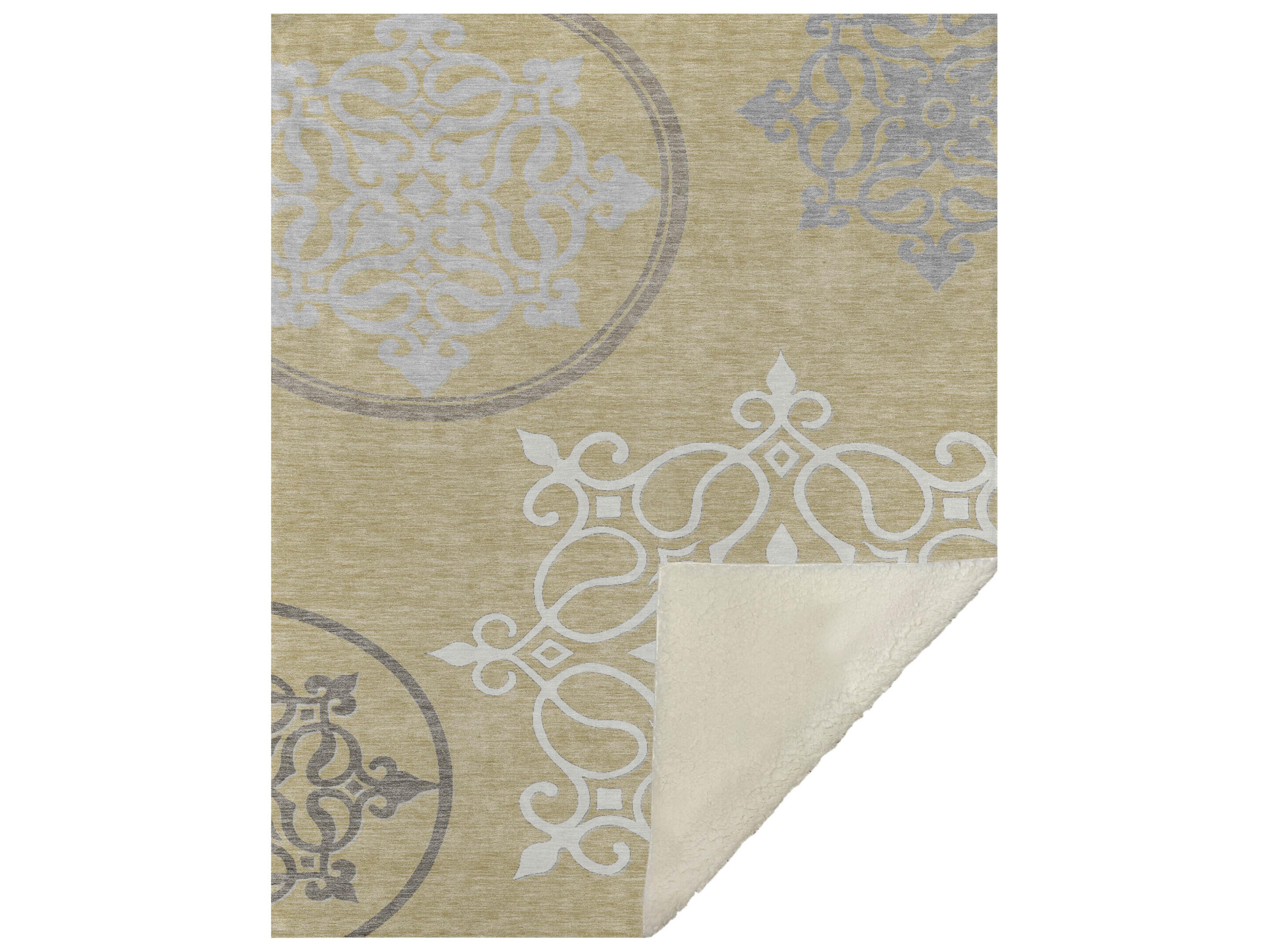 Sherpa Gold Polyester Throw